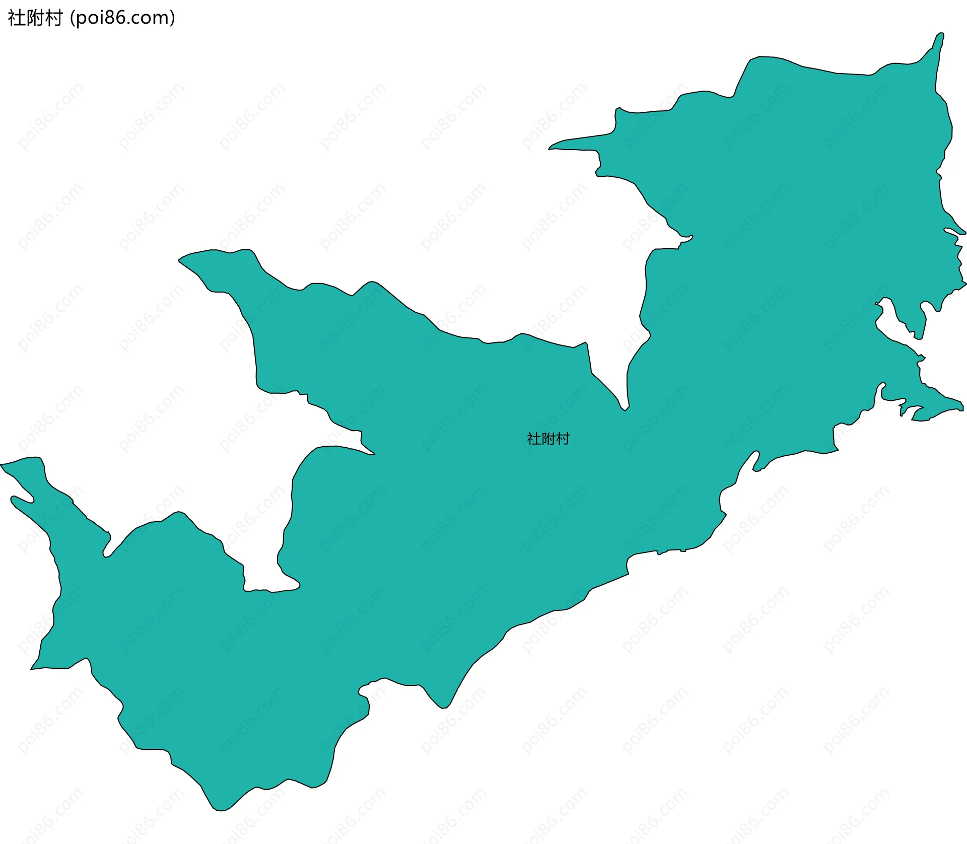 社附村边界地图