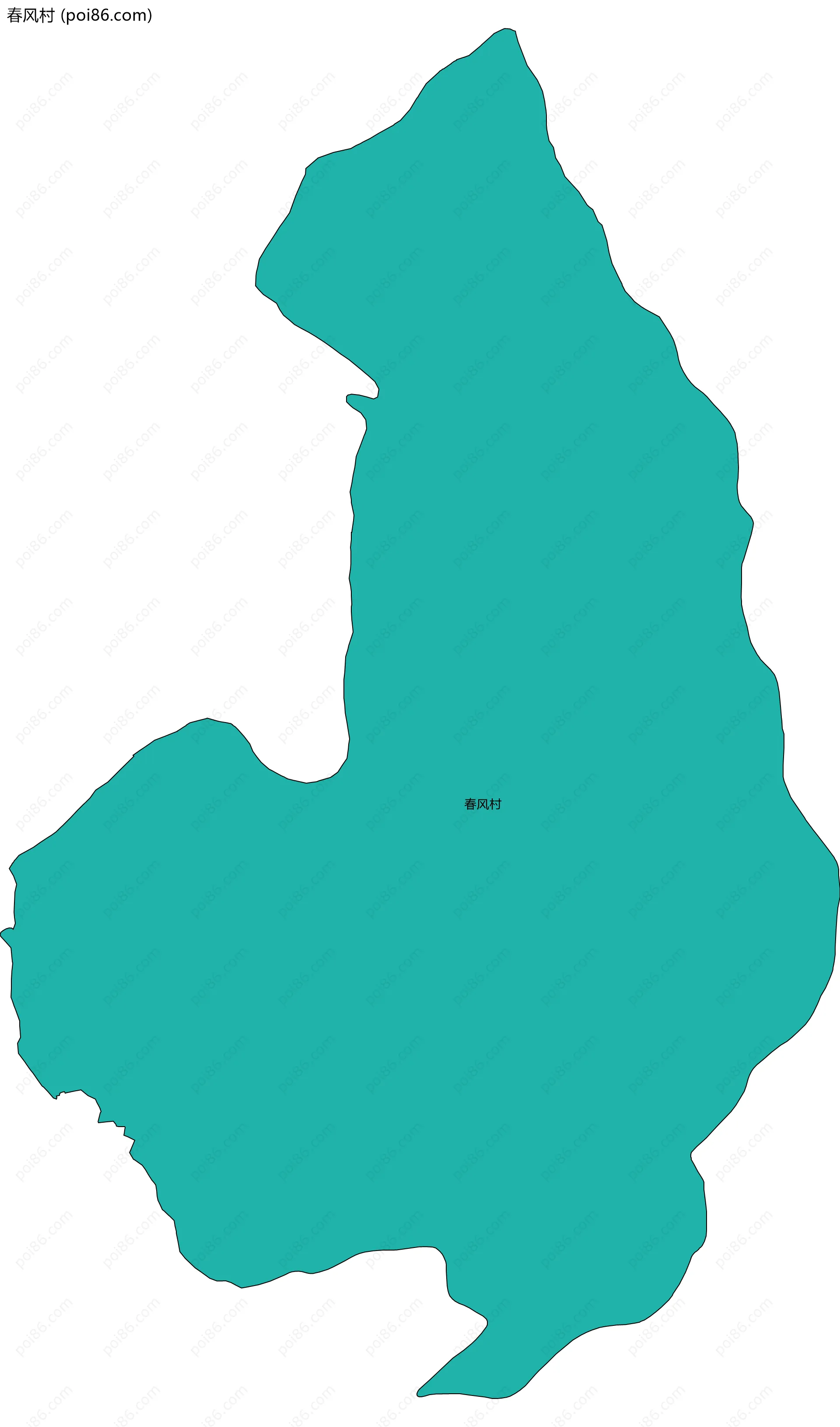 春风村边界地图