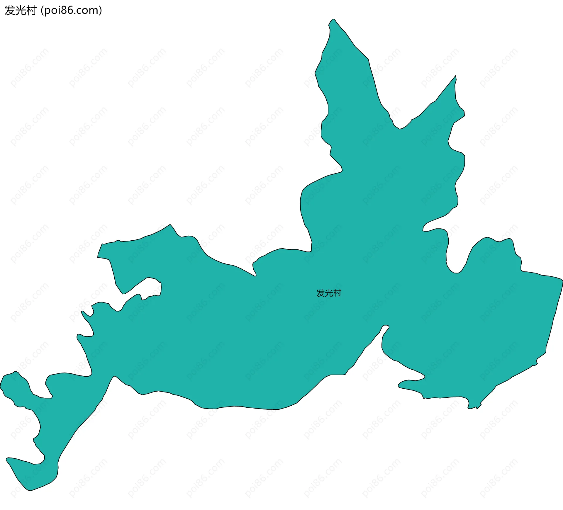 发光村边界地图