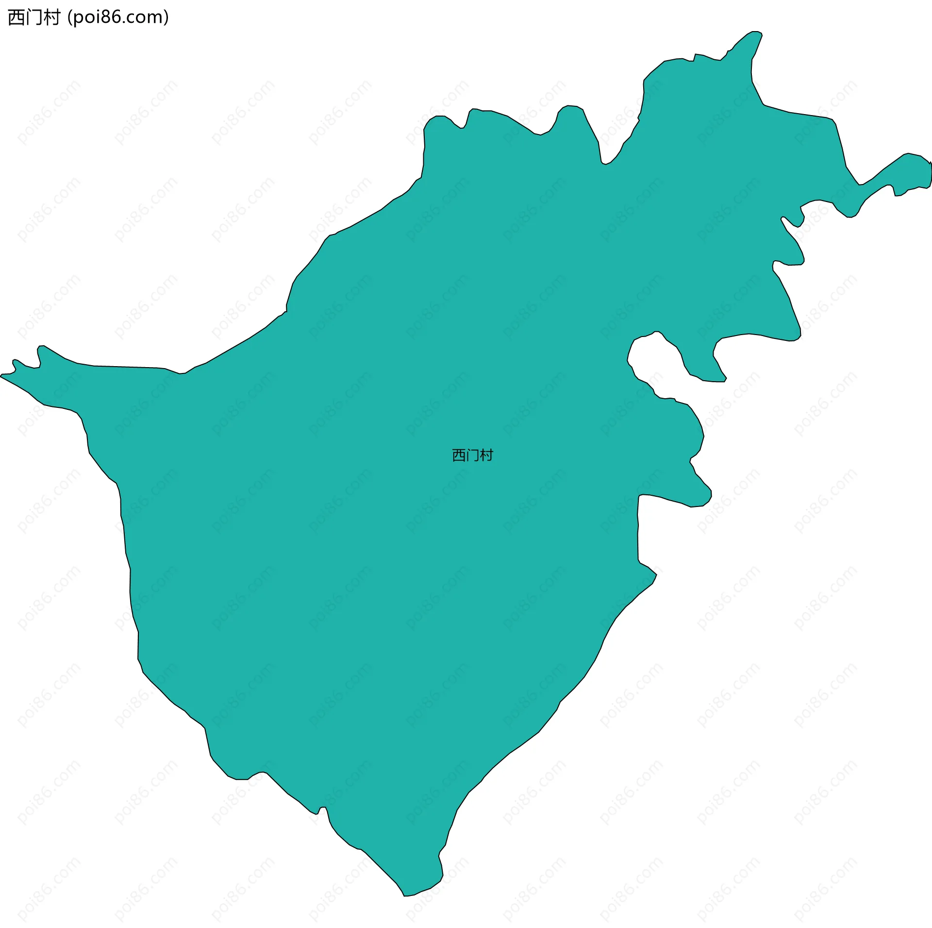 西门村边界地图