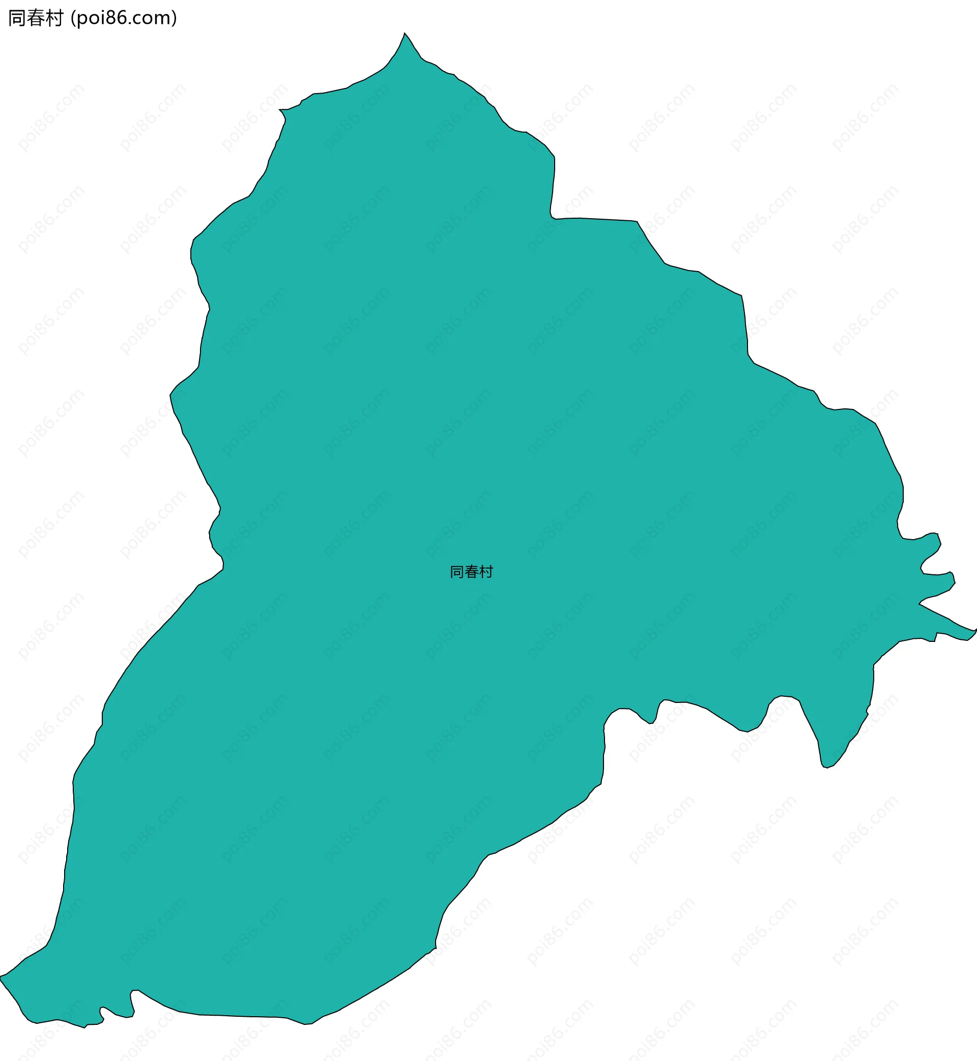 同春村边界地图