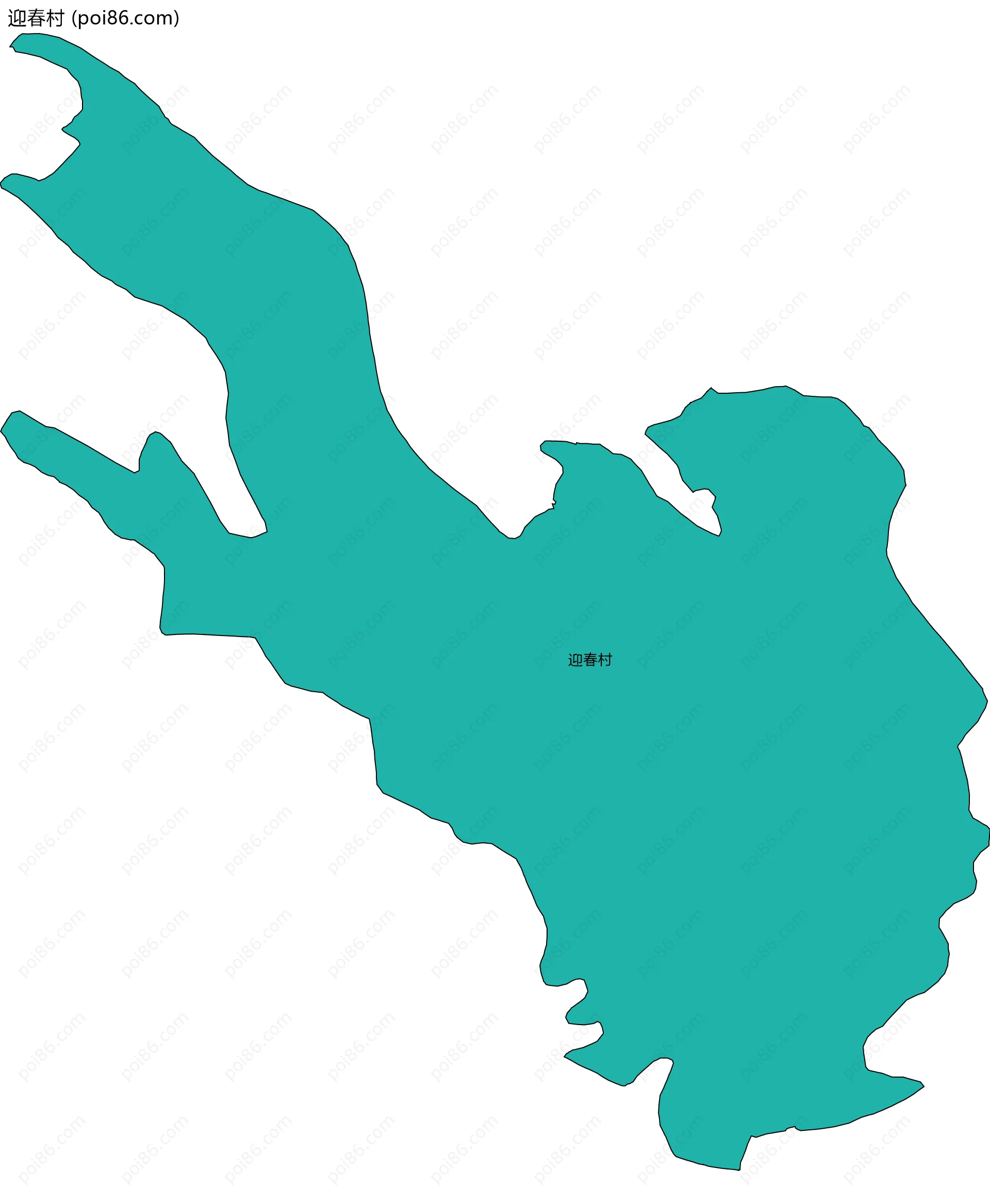 迎春村边界地图