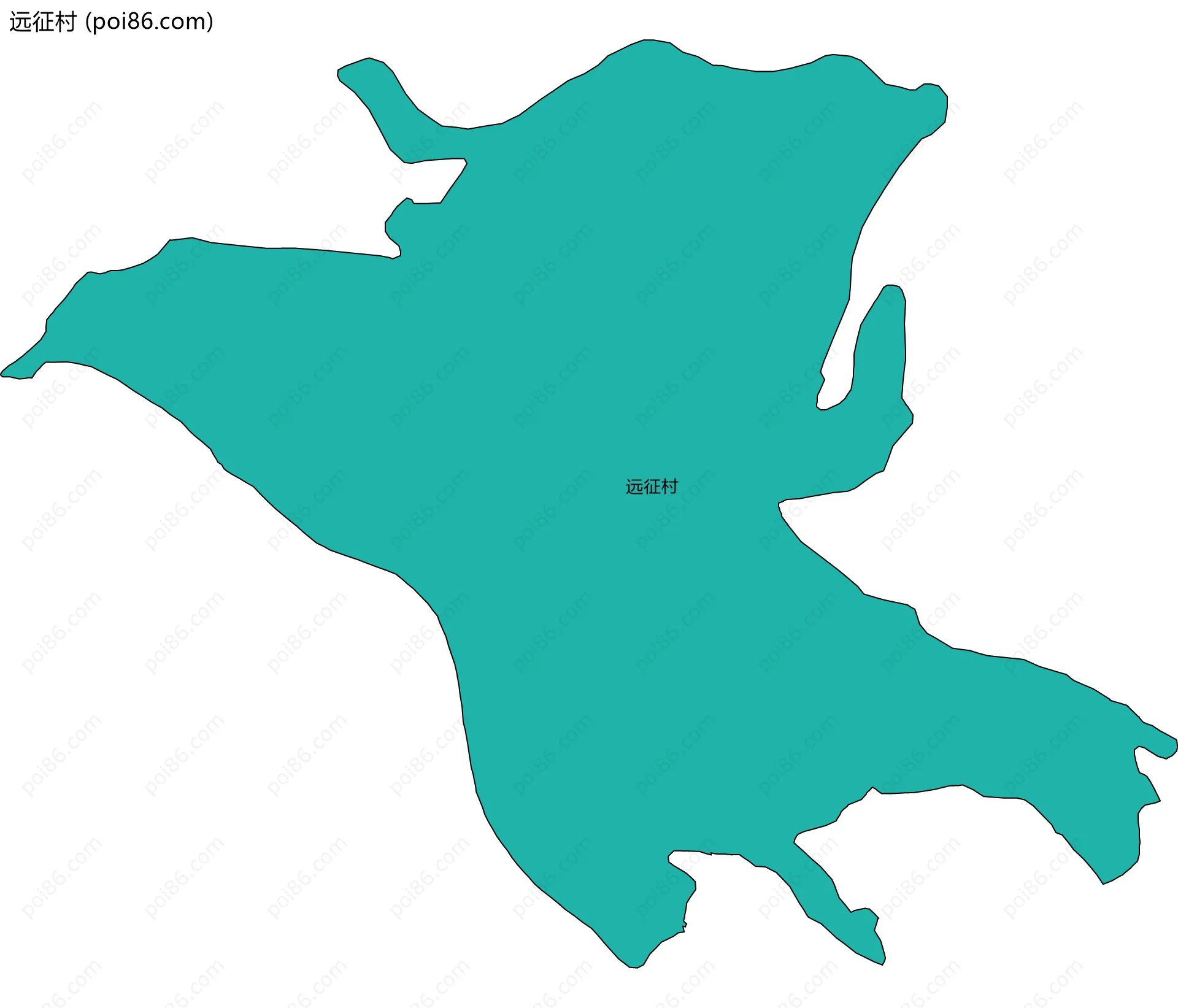 远征村边界地图