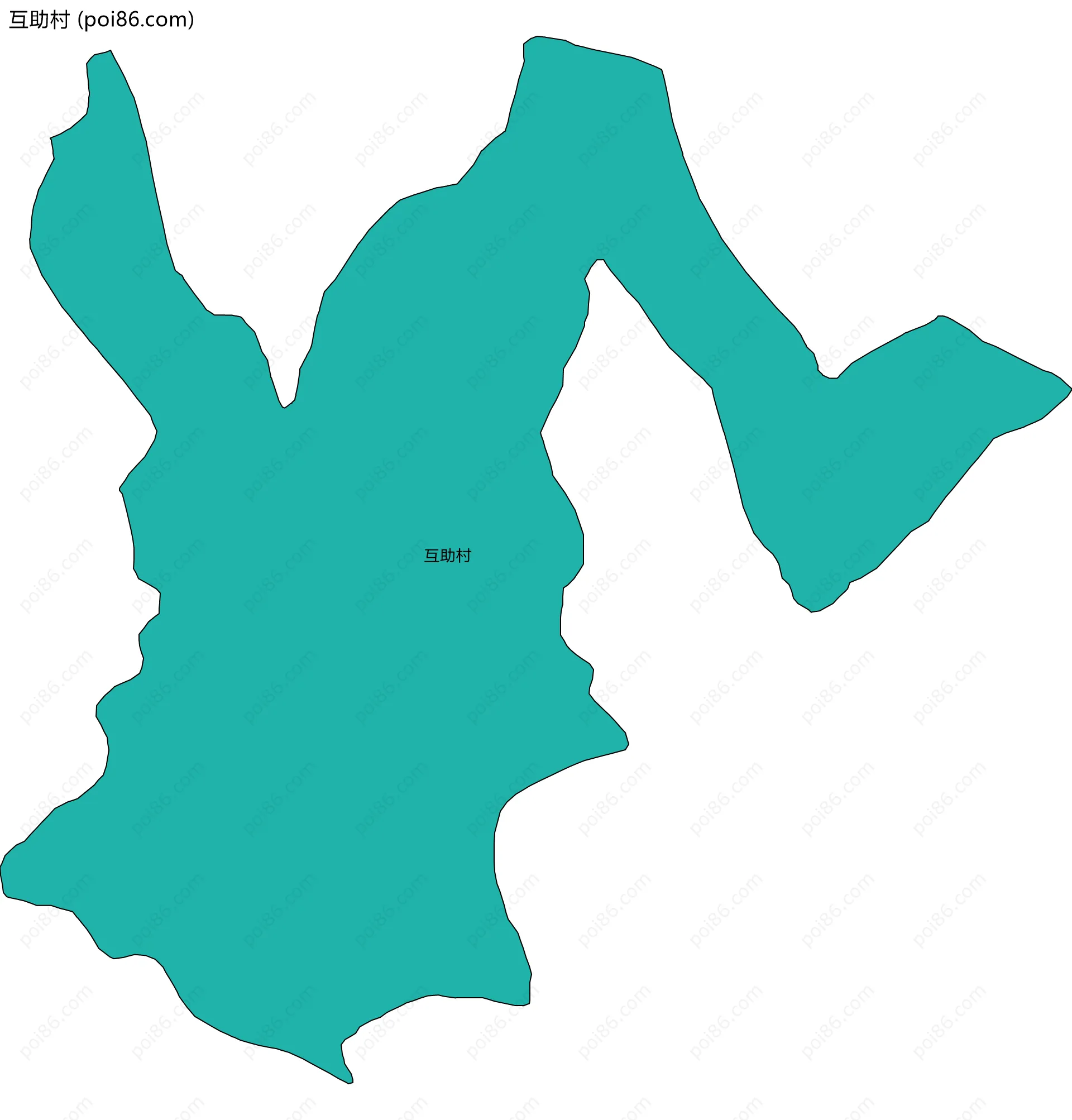 互助村边界地图