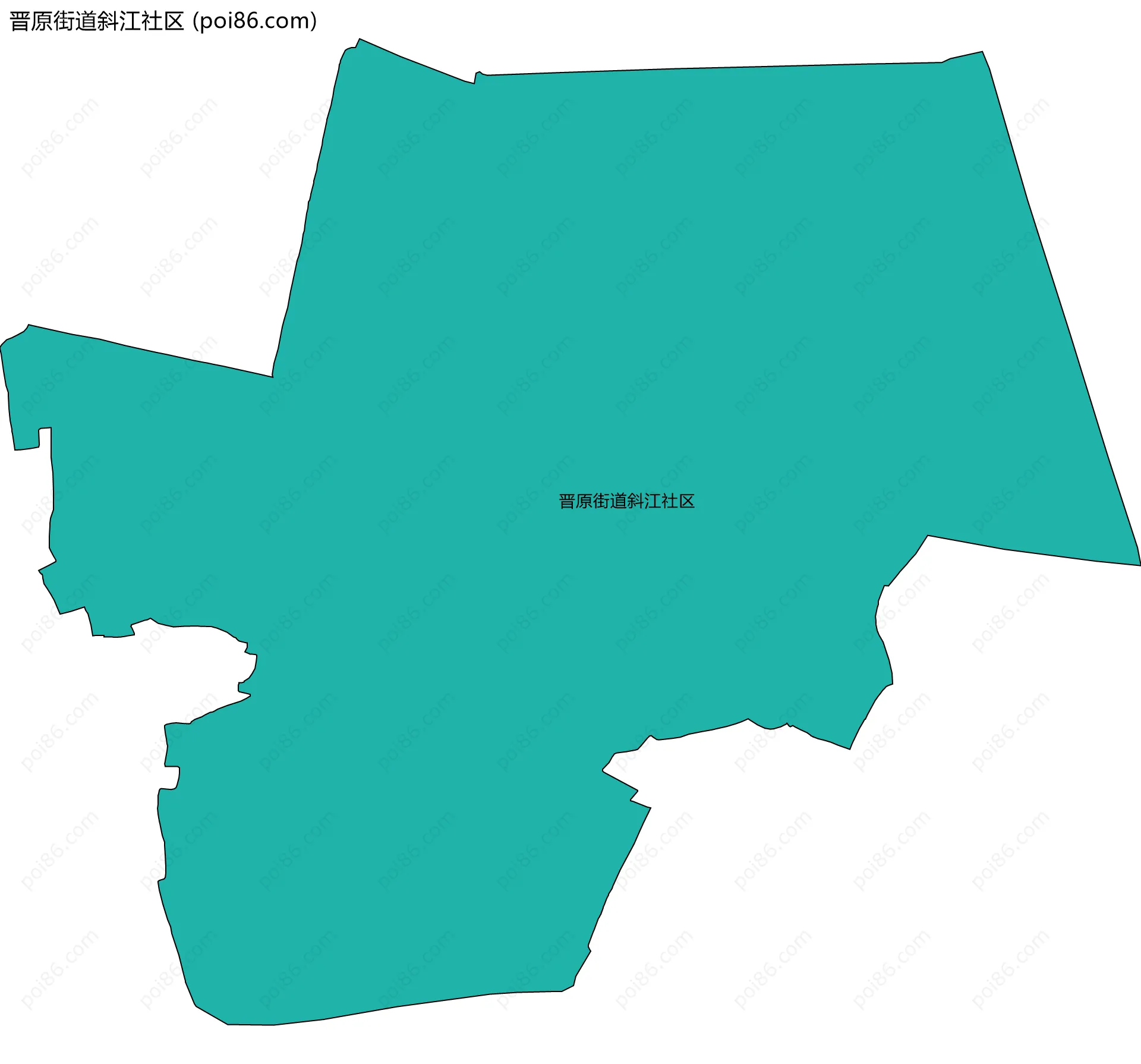 晋原街道斜江社区边界地图