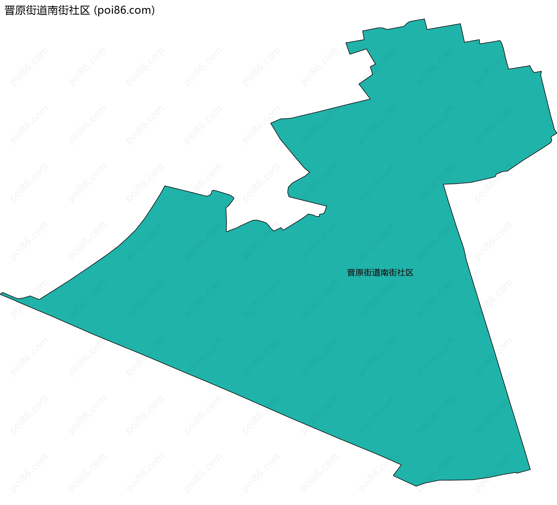 晋原街道南街社区边界地图
