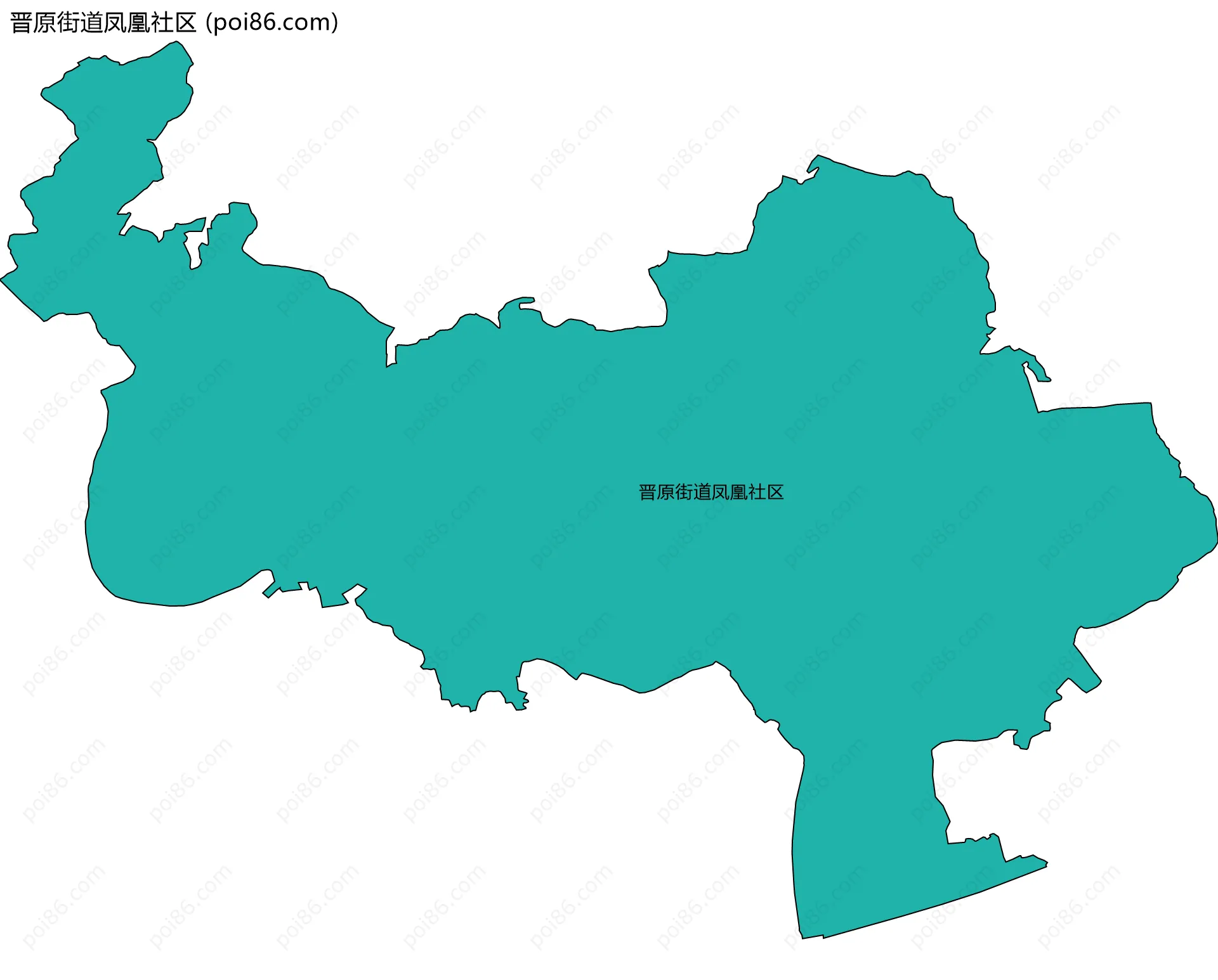 晋原街道凤凰社区边界地图