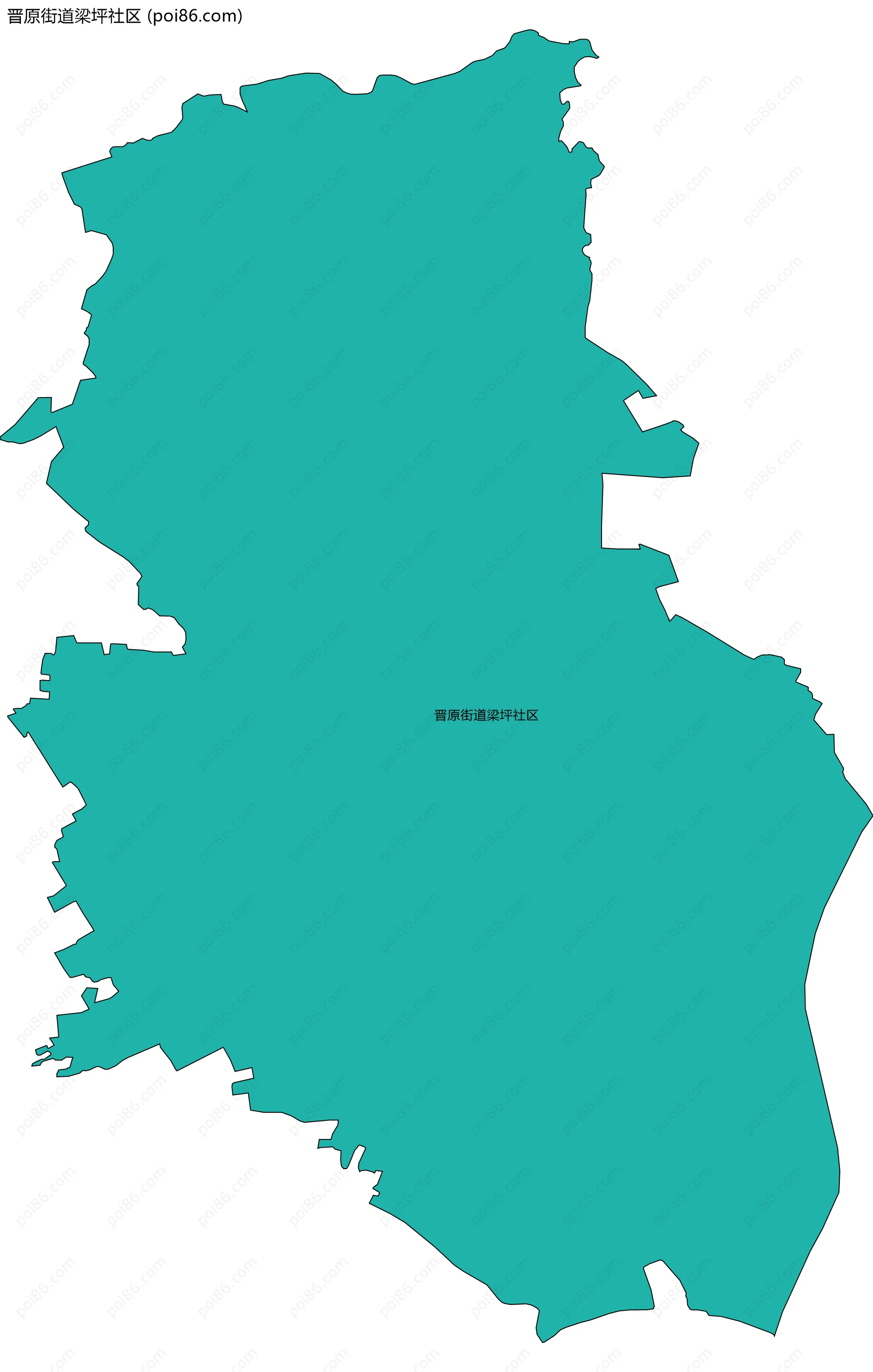 晋原街道梁坪社区边界地图