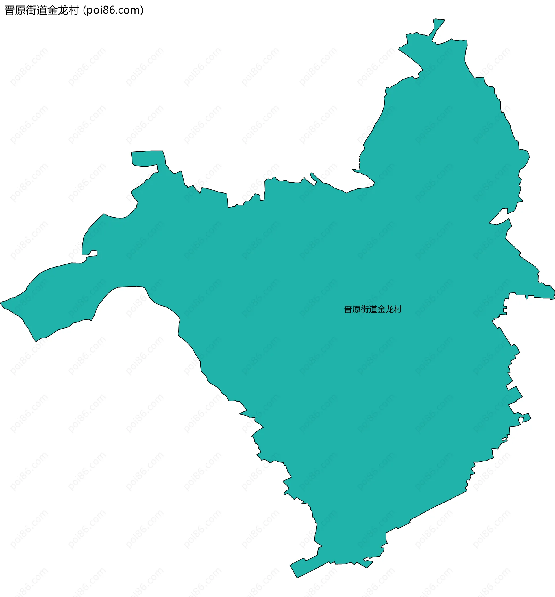晋原街道金龙村边界地图