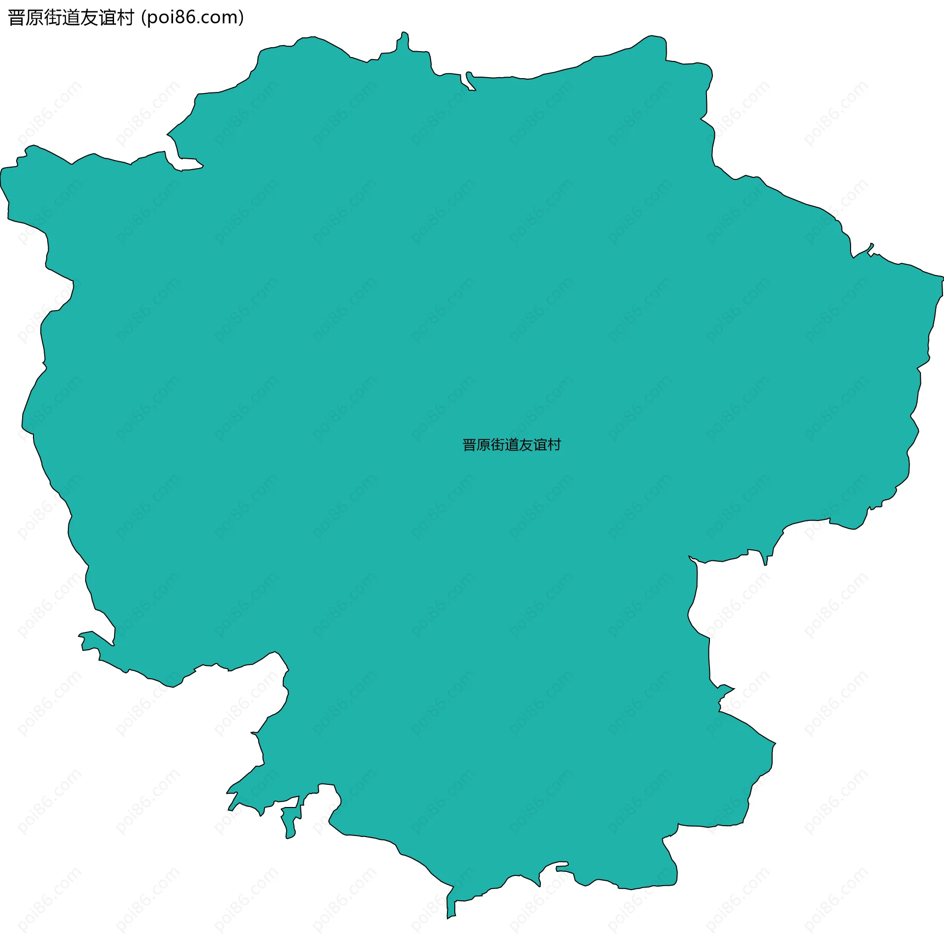晋原街道友谊村边界地图