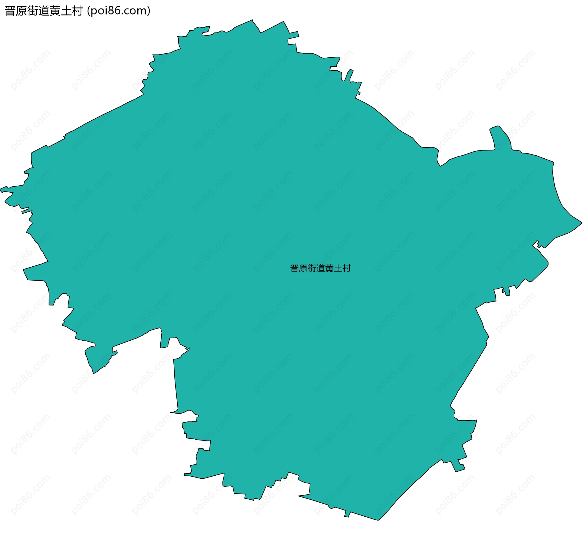 晋原街道黄土村边界地图