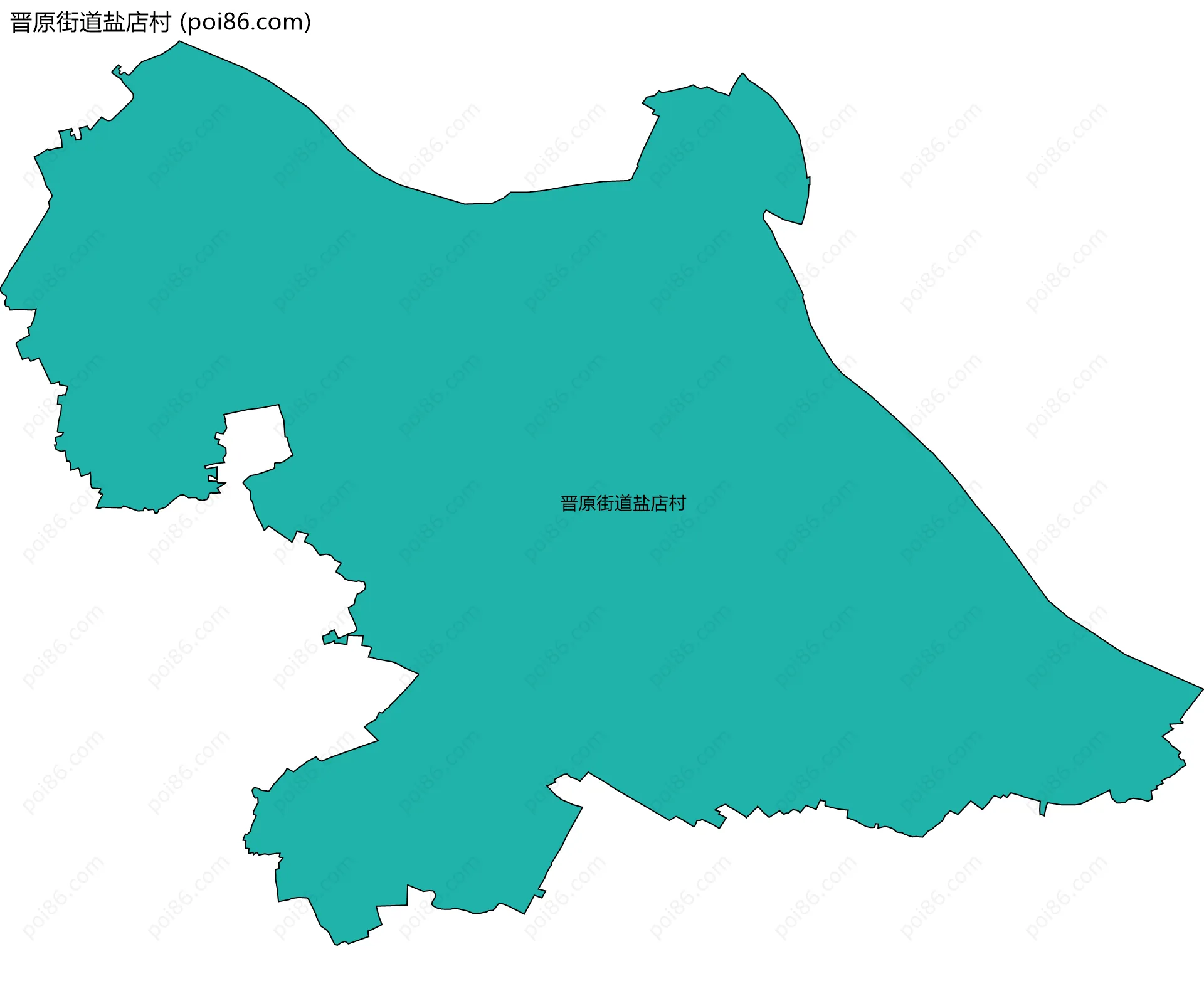 晋原街道盐店村边界地图