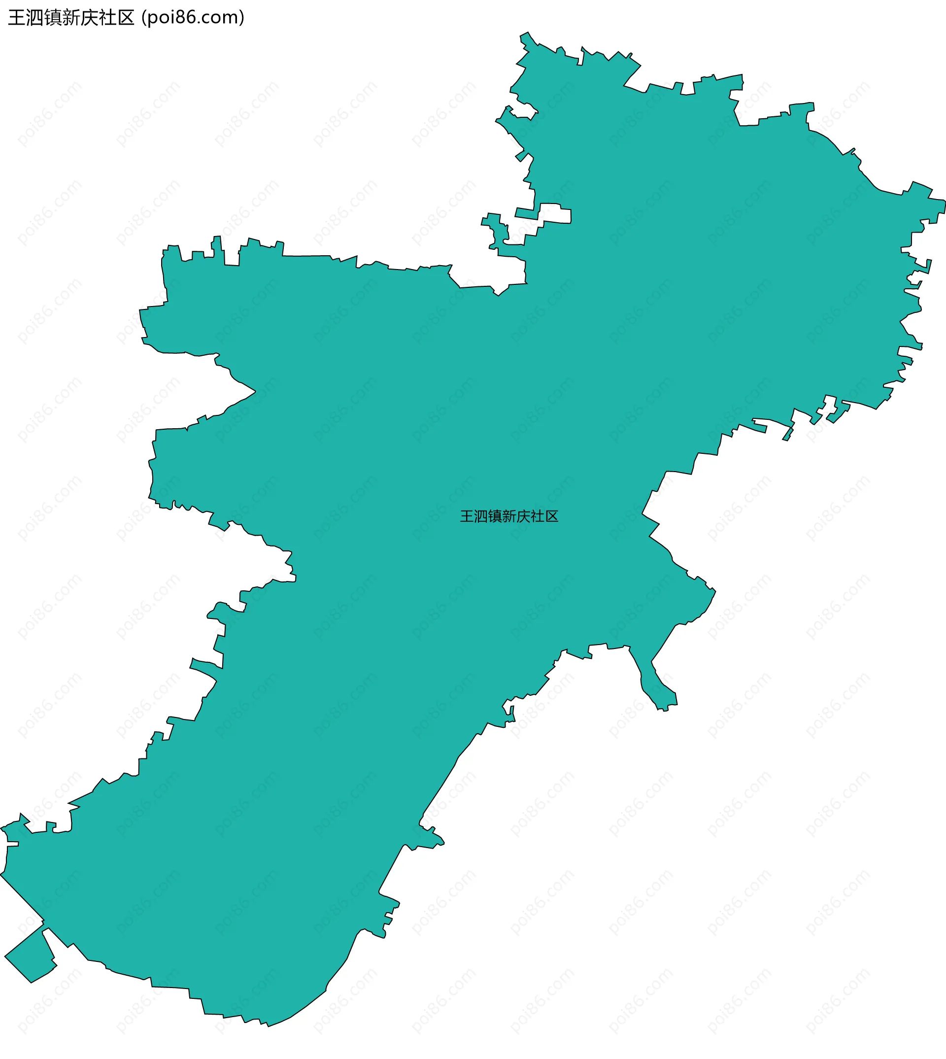 王泗镇新庆社区边界地图
