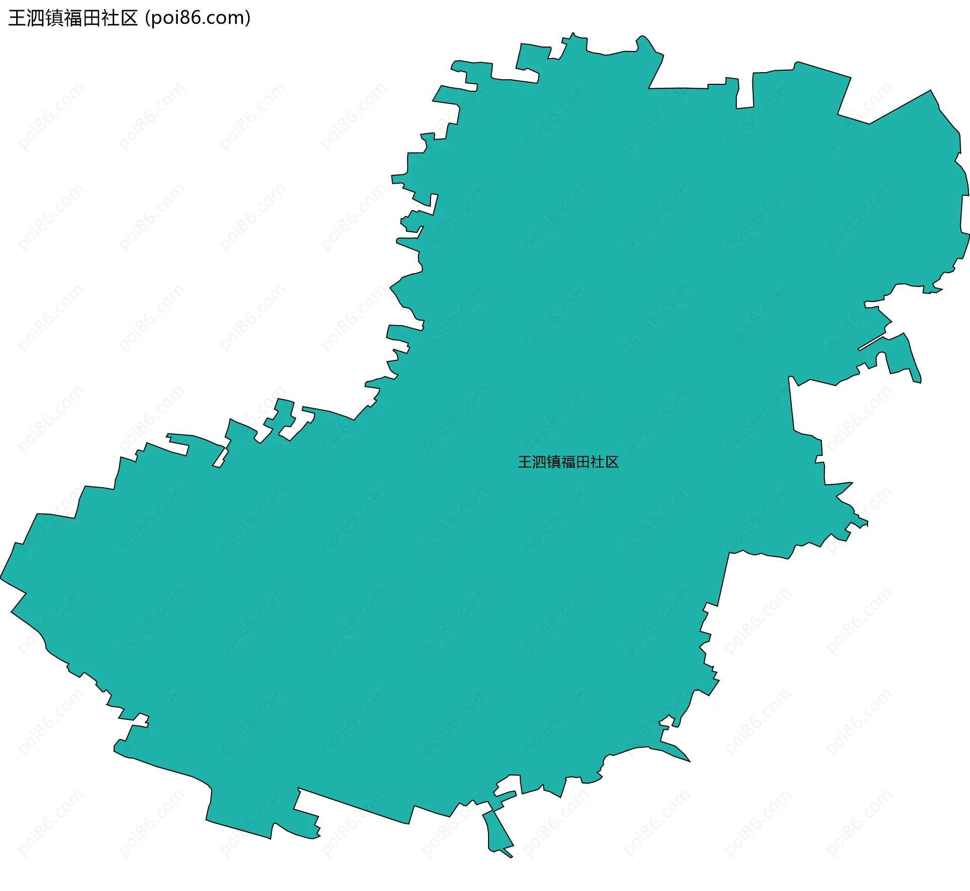 王泗镇福田社区边界地图