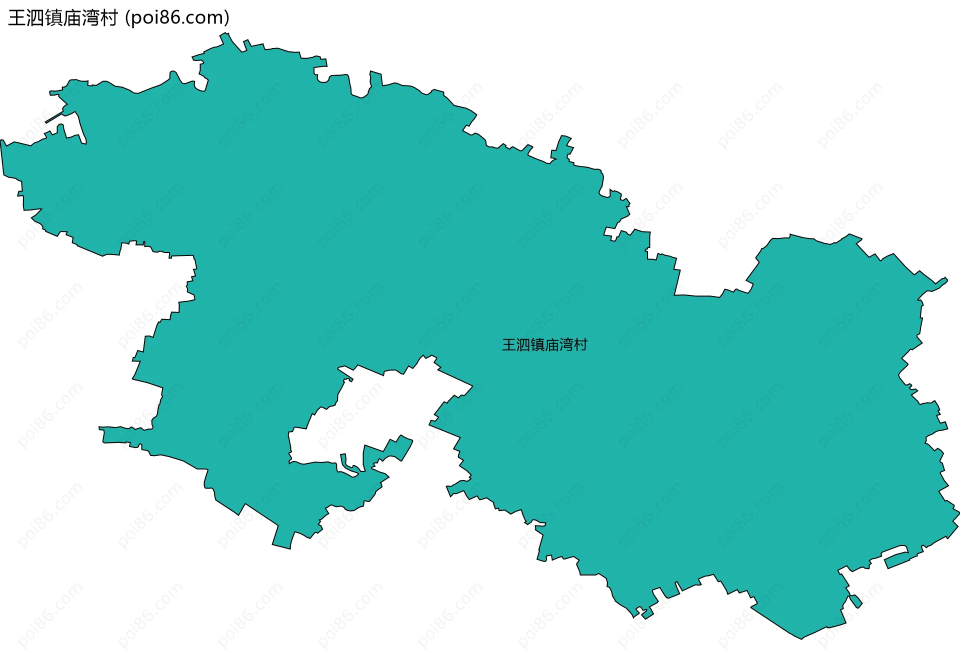 王泗镇庙湾村边界地图