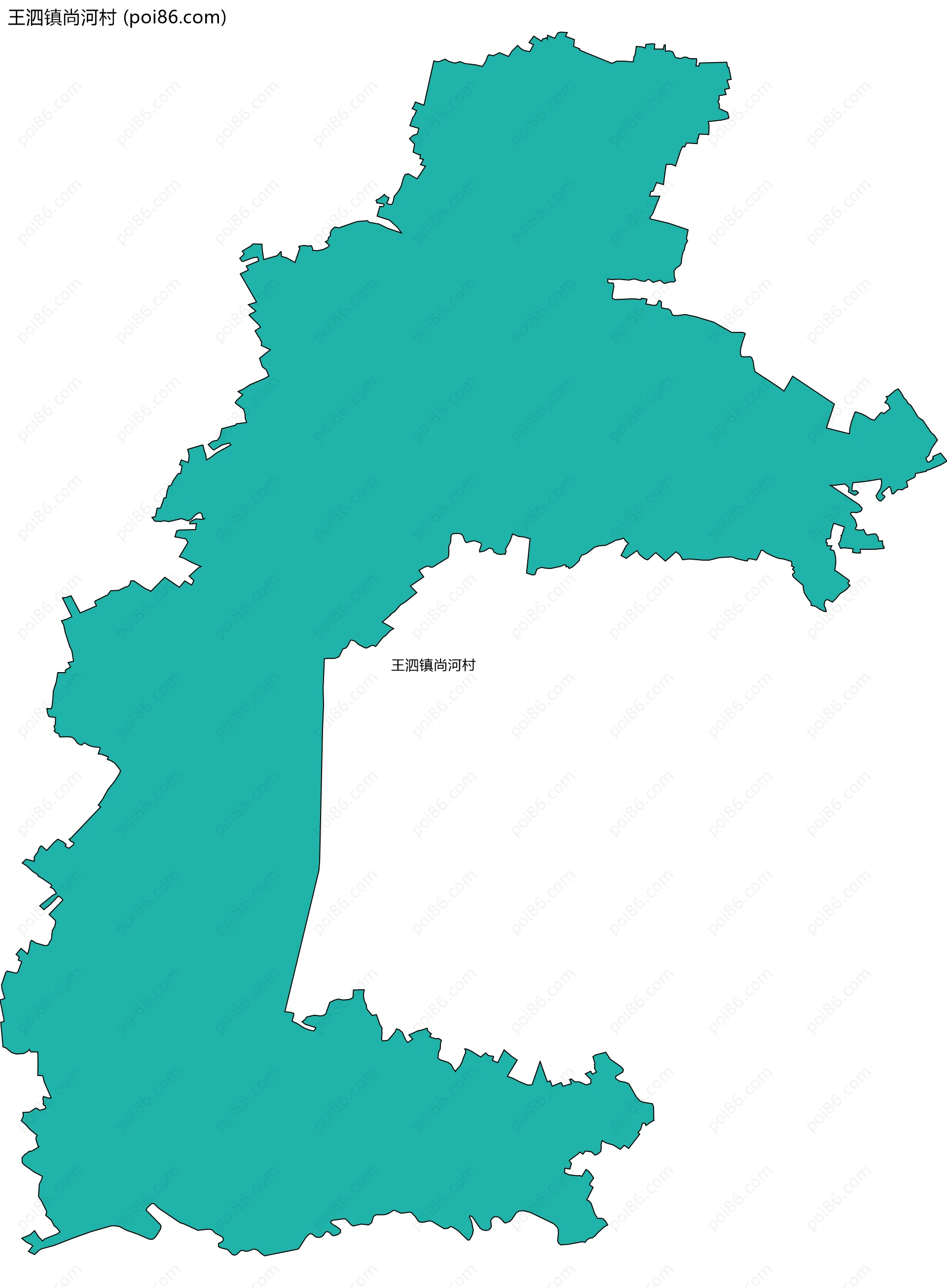 王泗镇尚河村边界地图