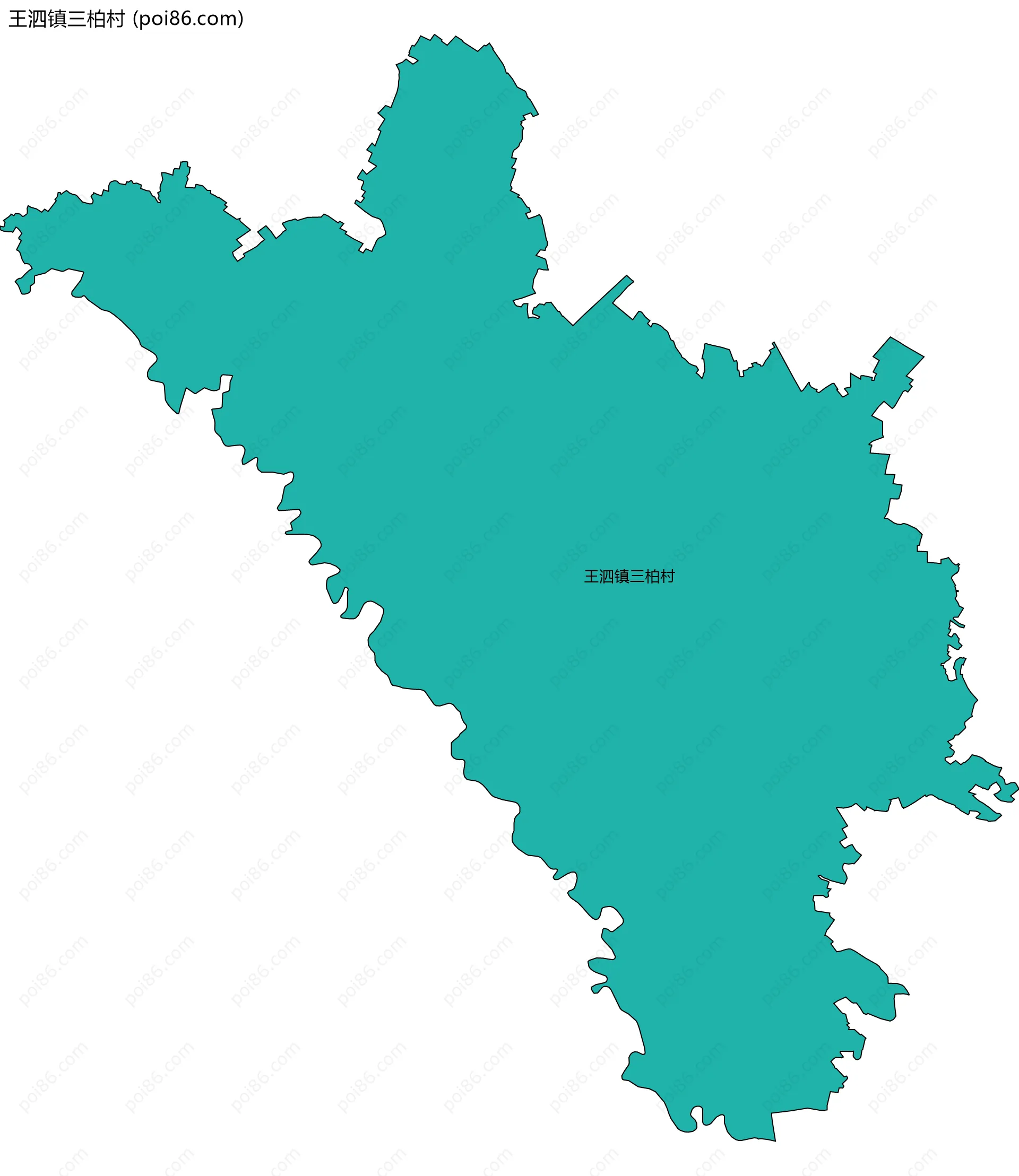 王泗镇三柏村边界地图