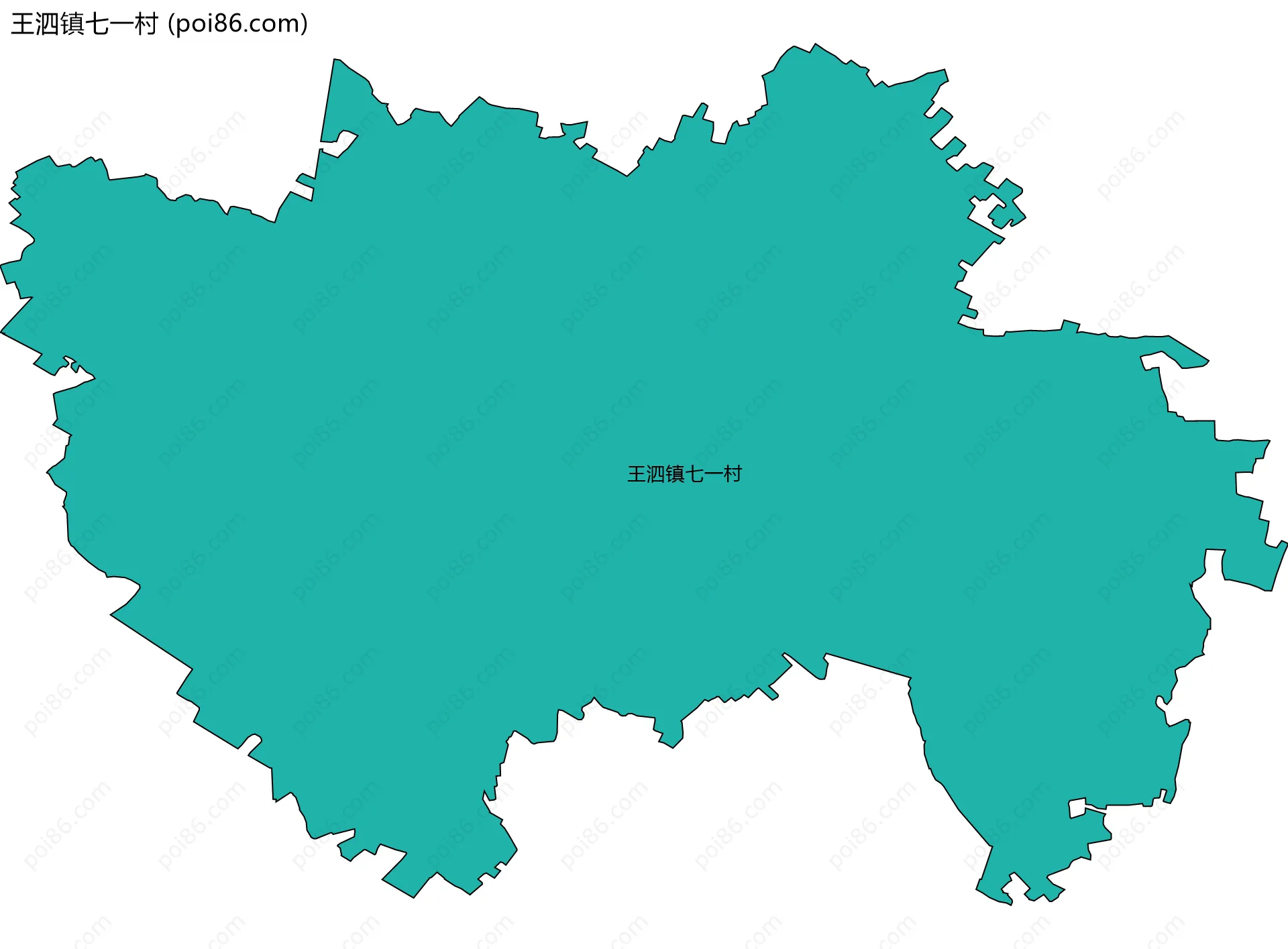 王泗镇七一村边界地图