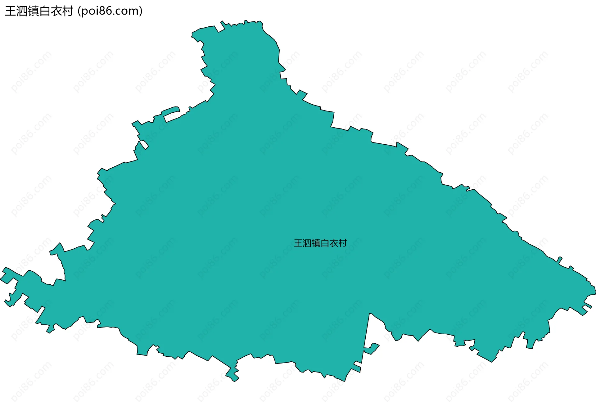 王泗镇白衣村边界地图