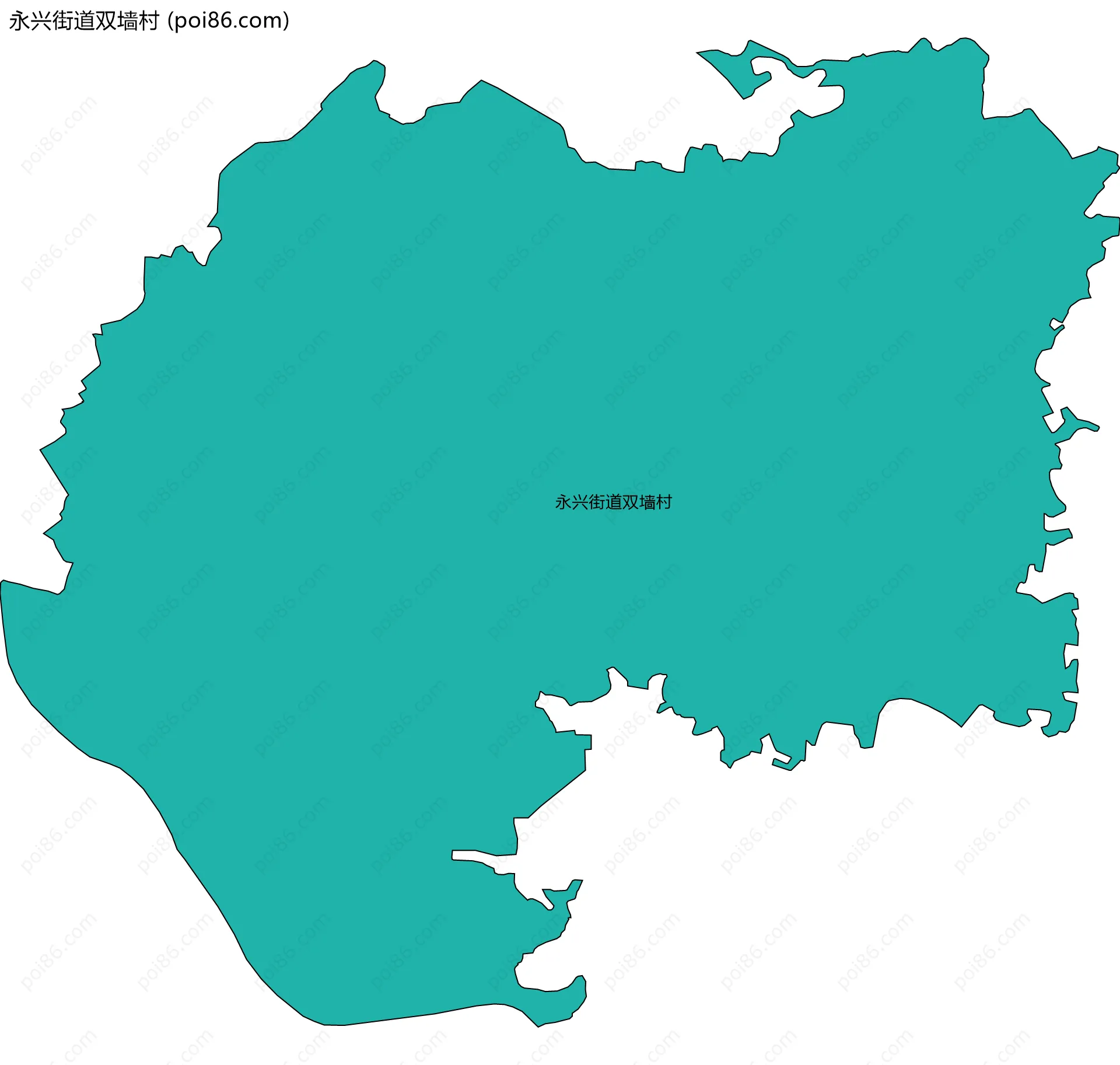 永兴街道双墙村边界地图