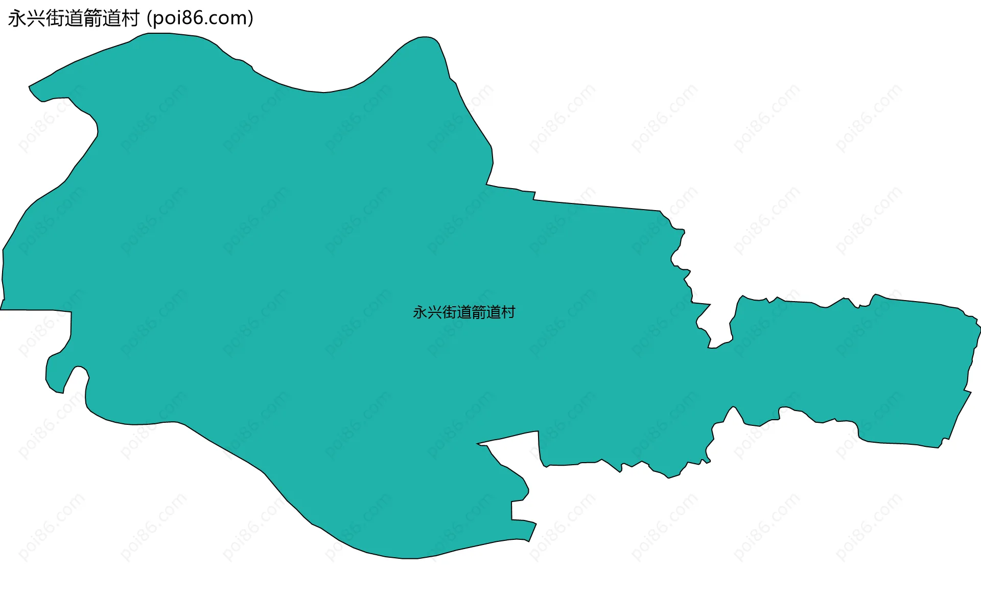 永兴街道箭道村边界地图