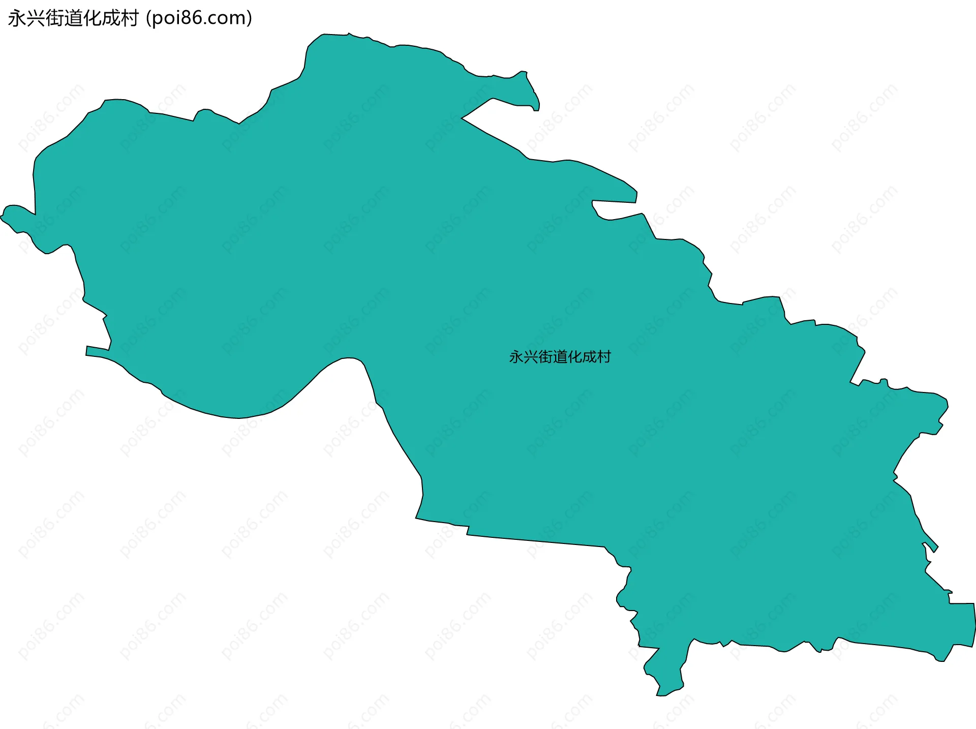 永兴街道化成村边界地图