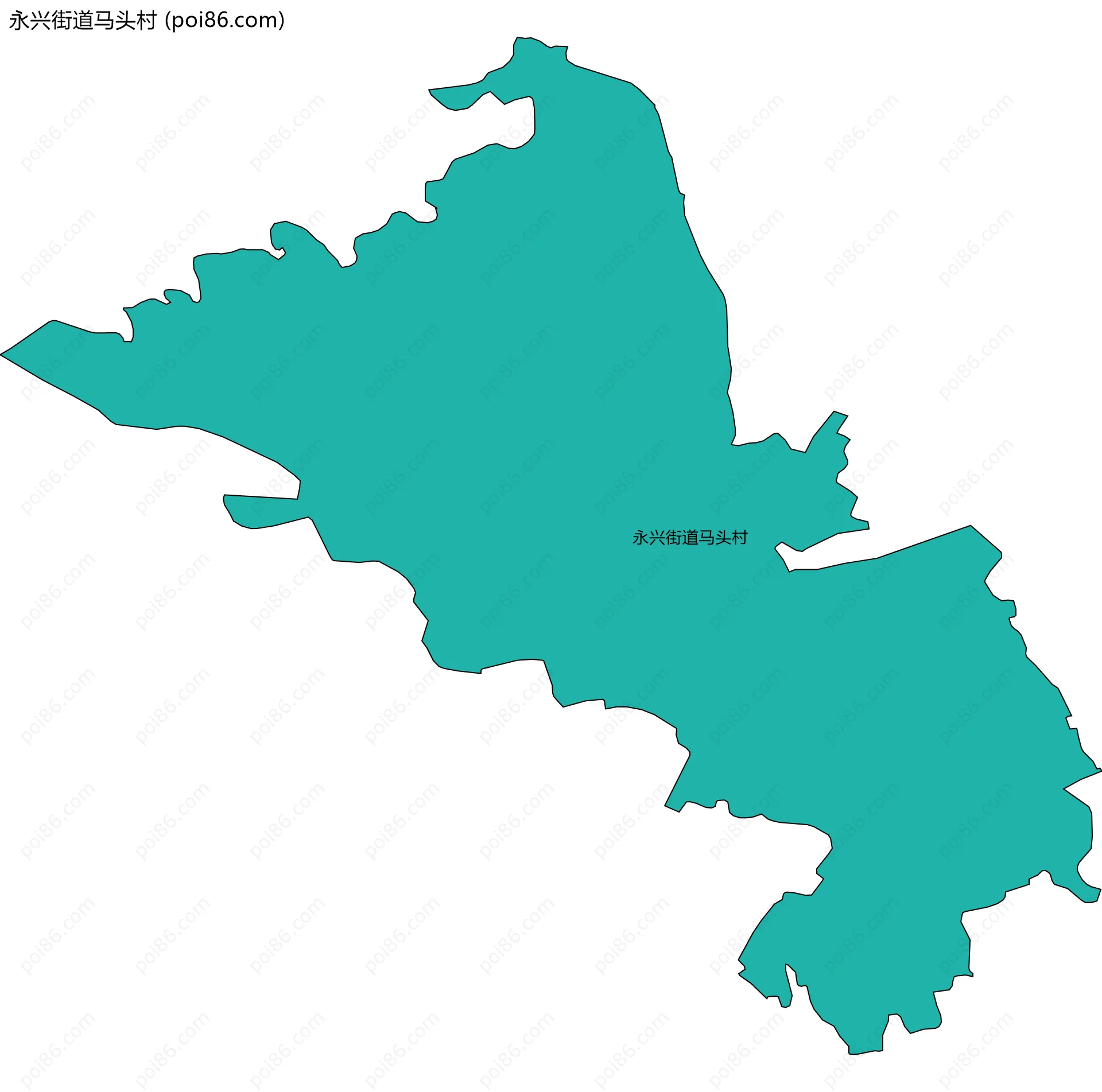 永兴街道马头村边界地图