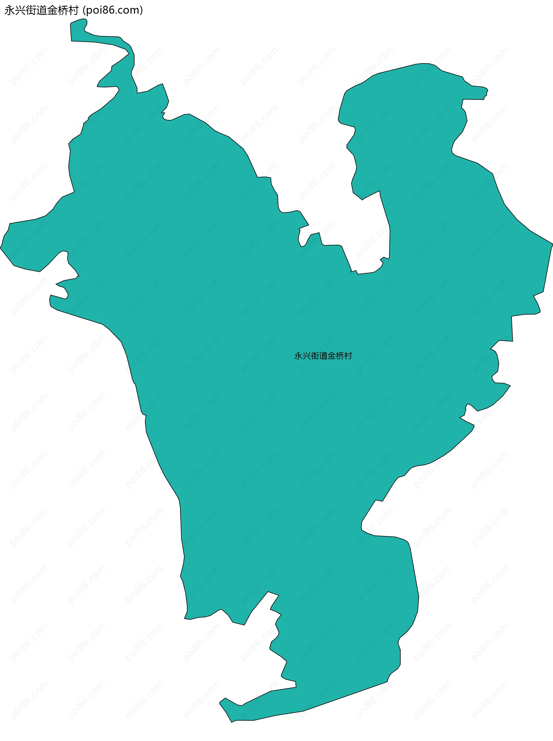 永兴街道金桥村边界地图