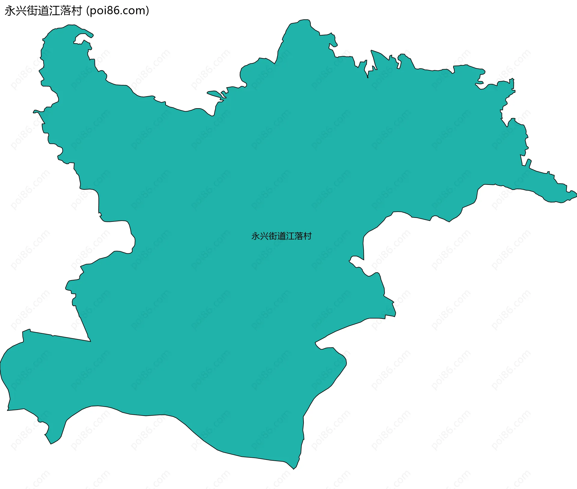 永兴街道江落村边界地图