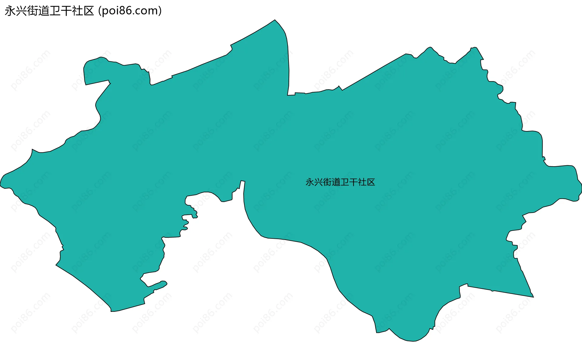 永兴街道卫干社区边界地图