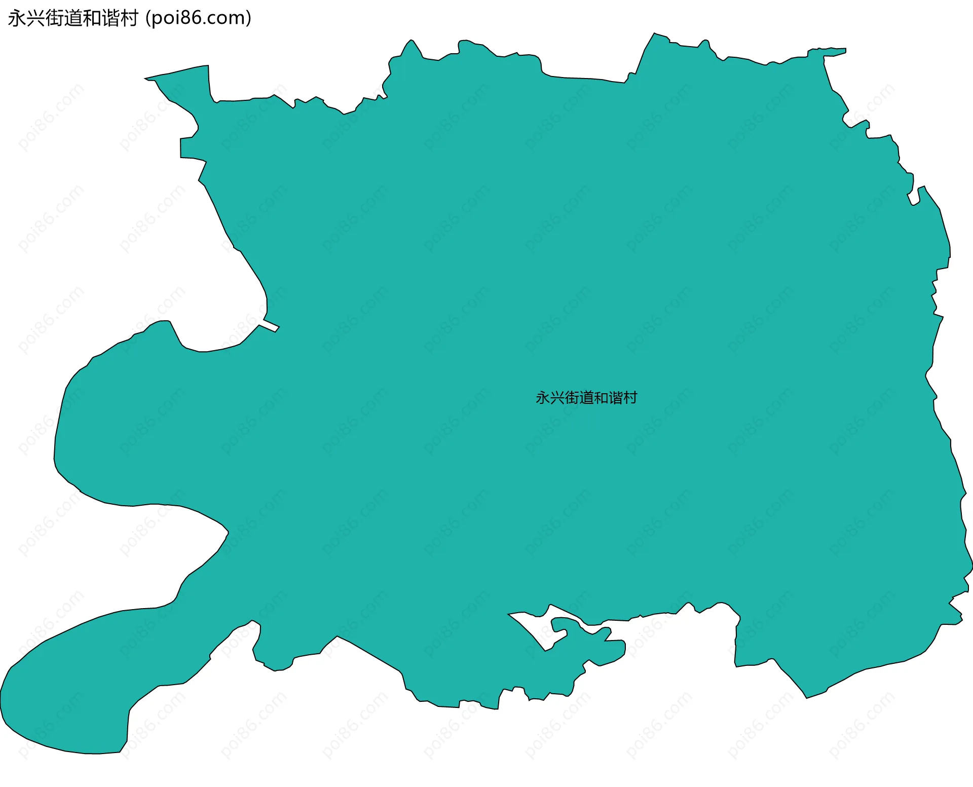 永兴街道和谐村边界地图