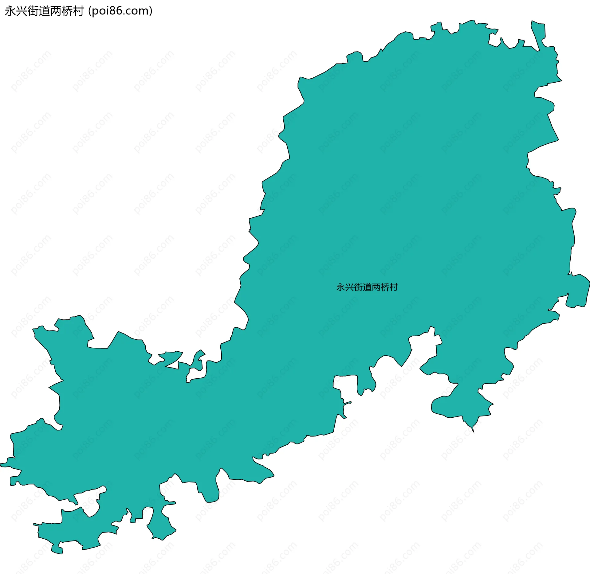 永兴街道两桥村边界地图
