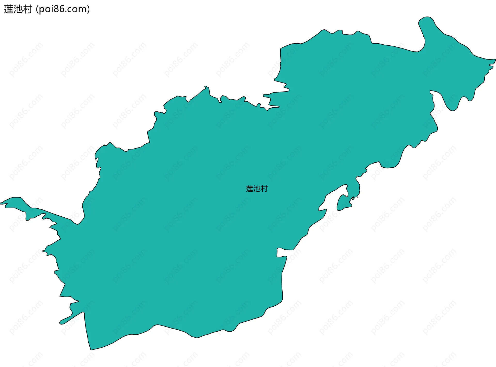 莲池村边界地图