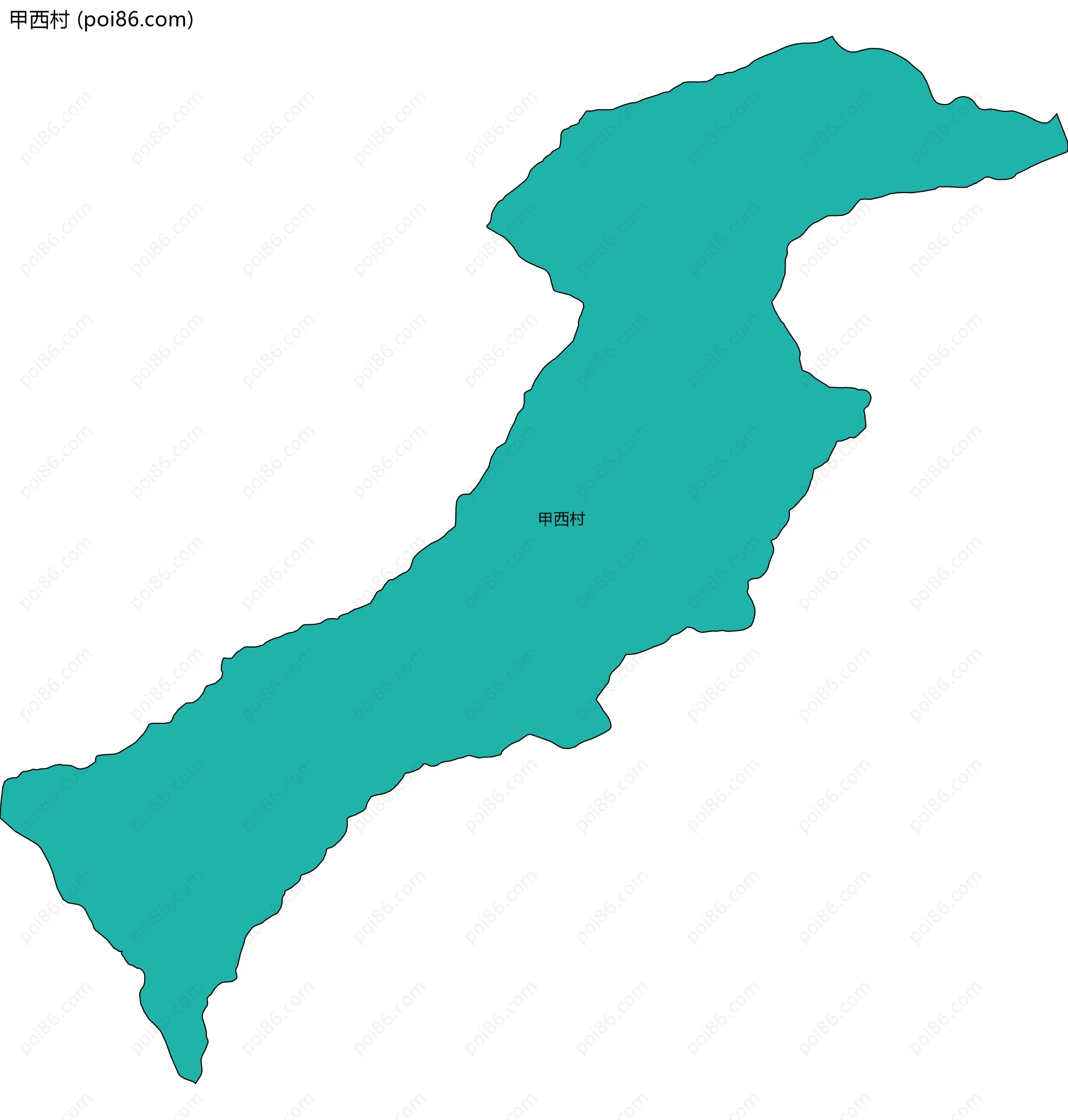 甲西村边界地图