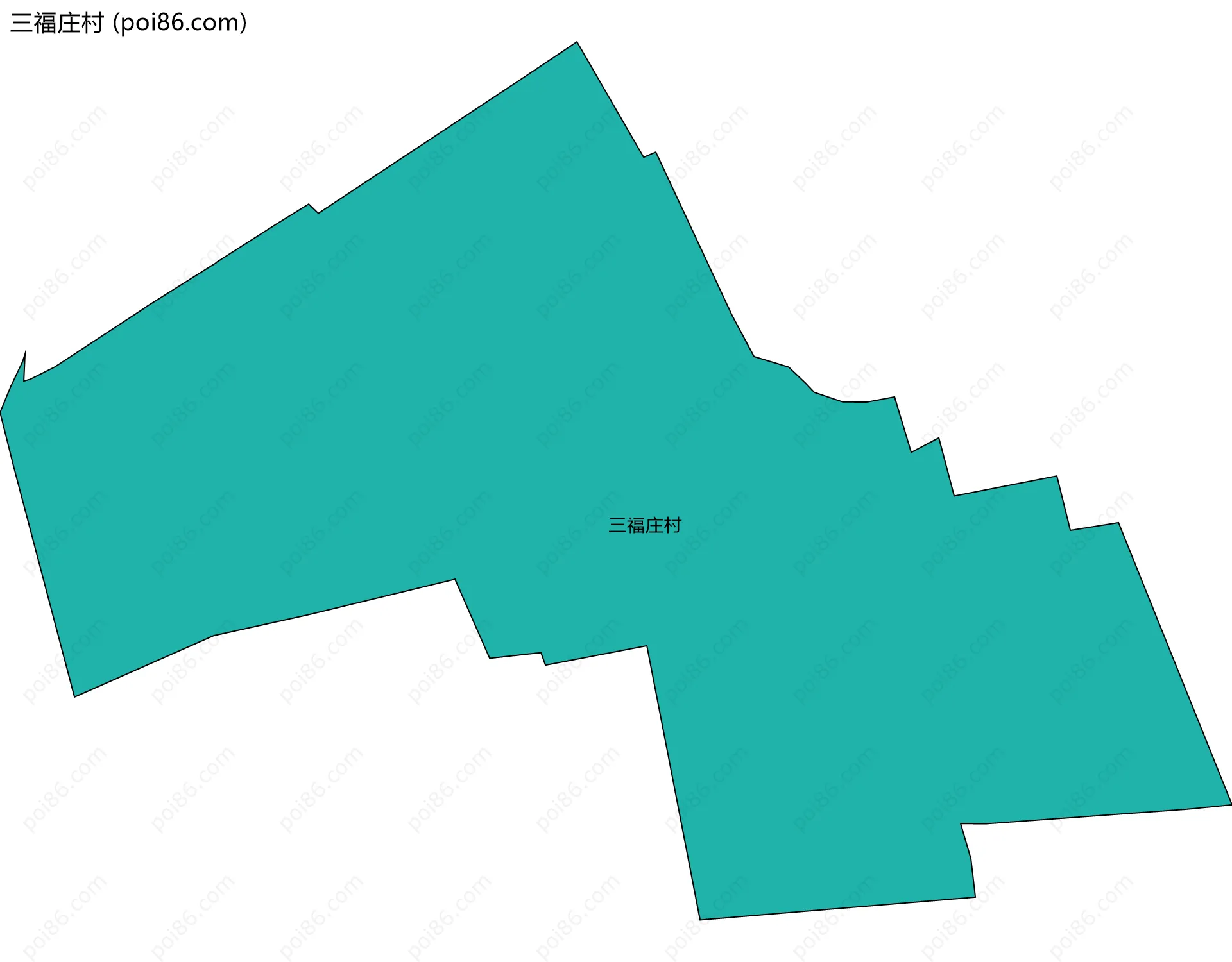 三福庄村边界地图