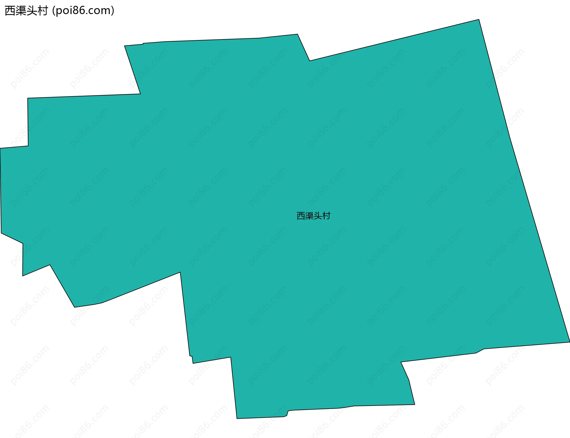 西渠头村边界地图