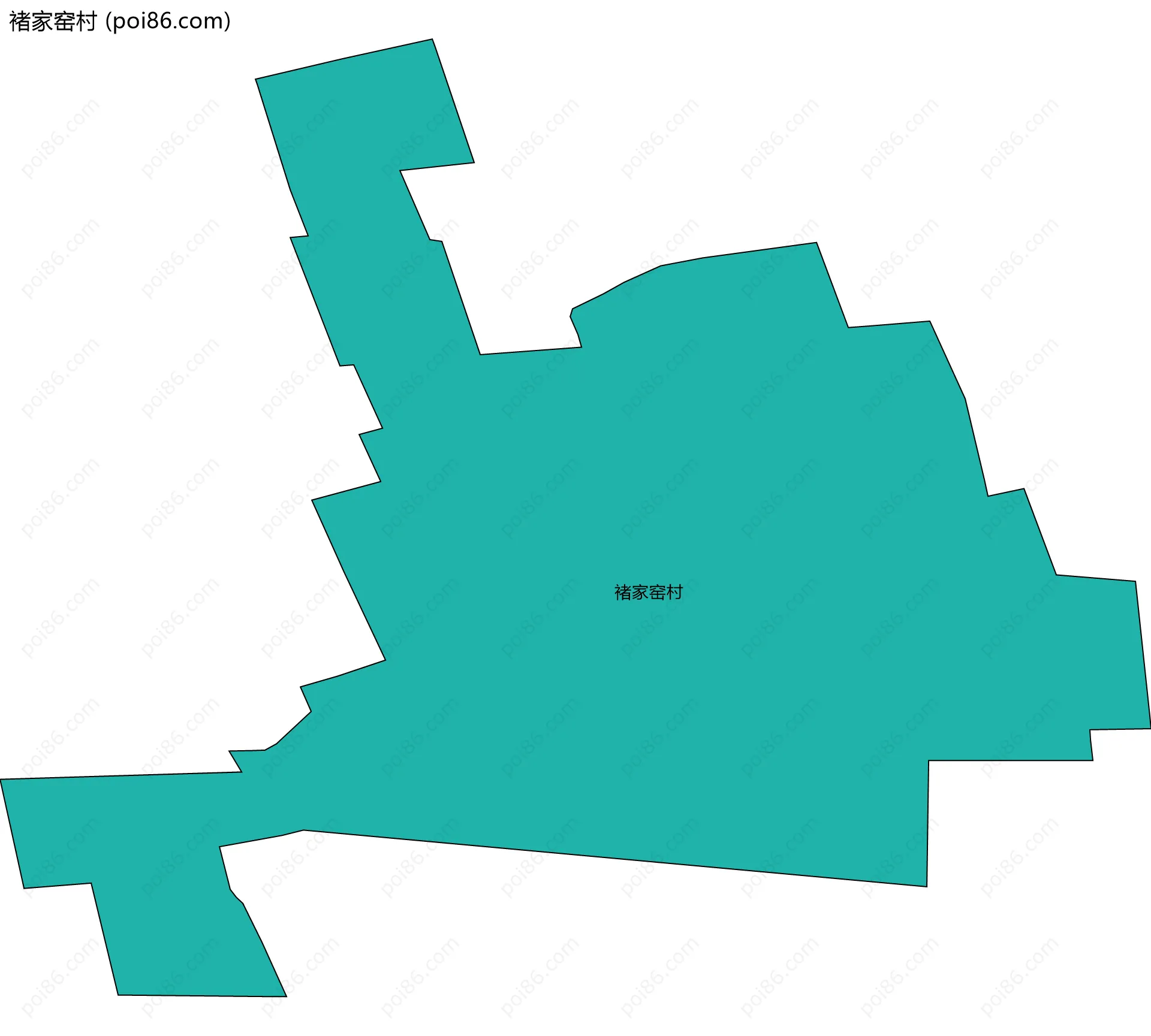 褚家窑村边界地图