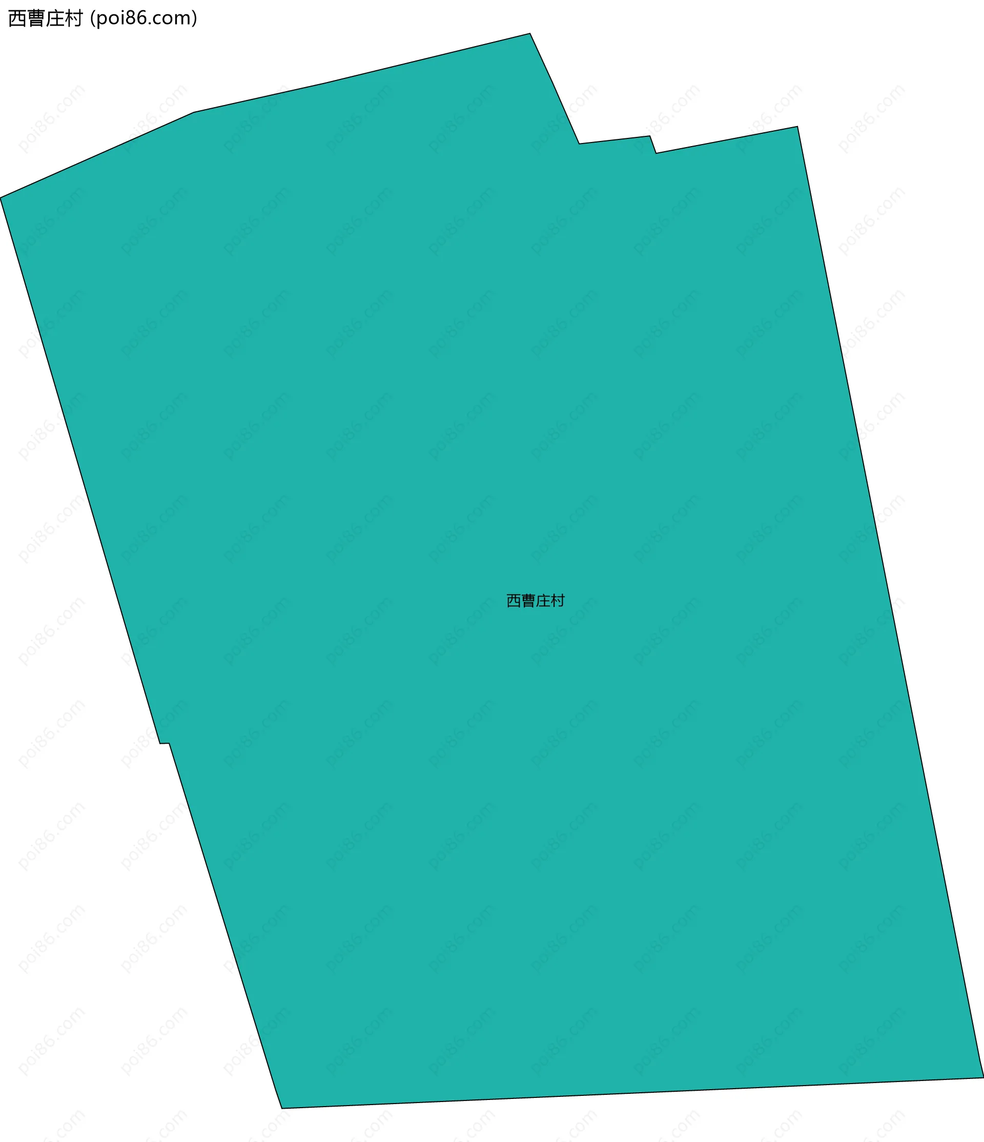 西曹庄村边界地图