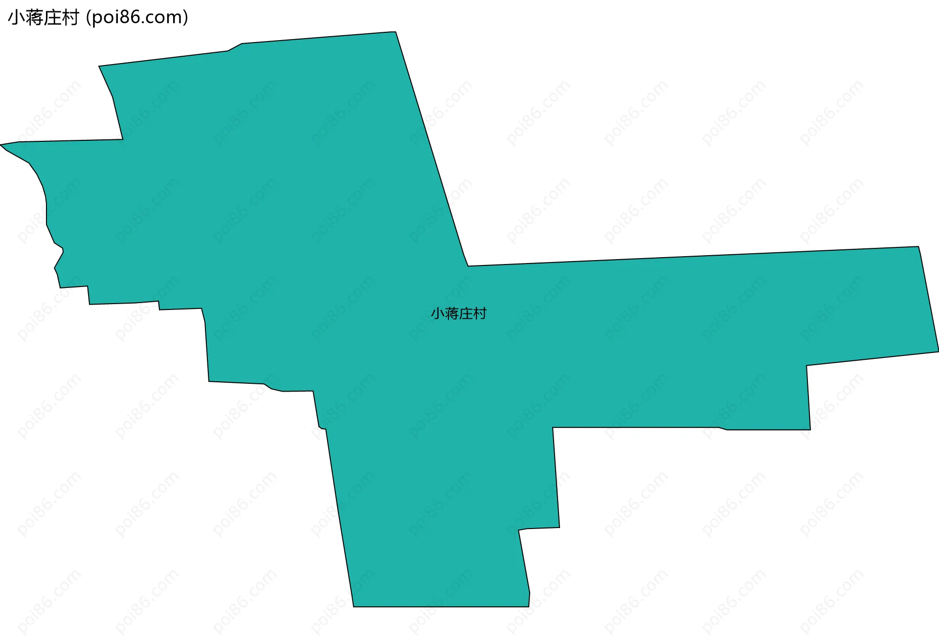 小蒋庄村边界地图