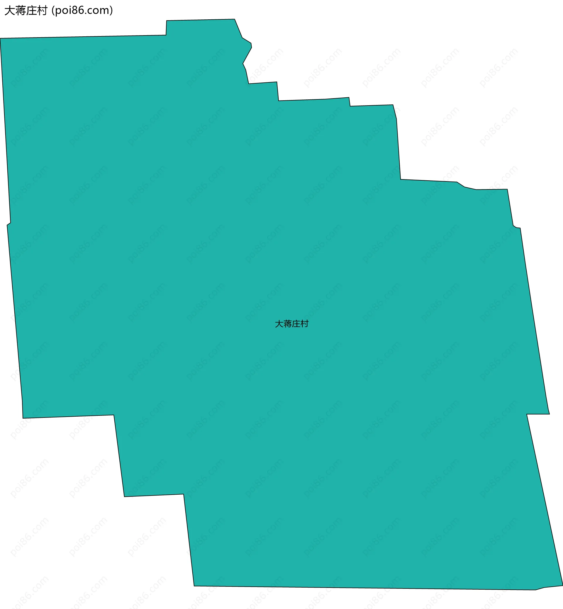 大蒋庄村边界地图