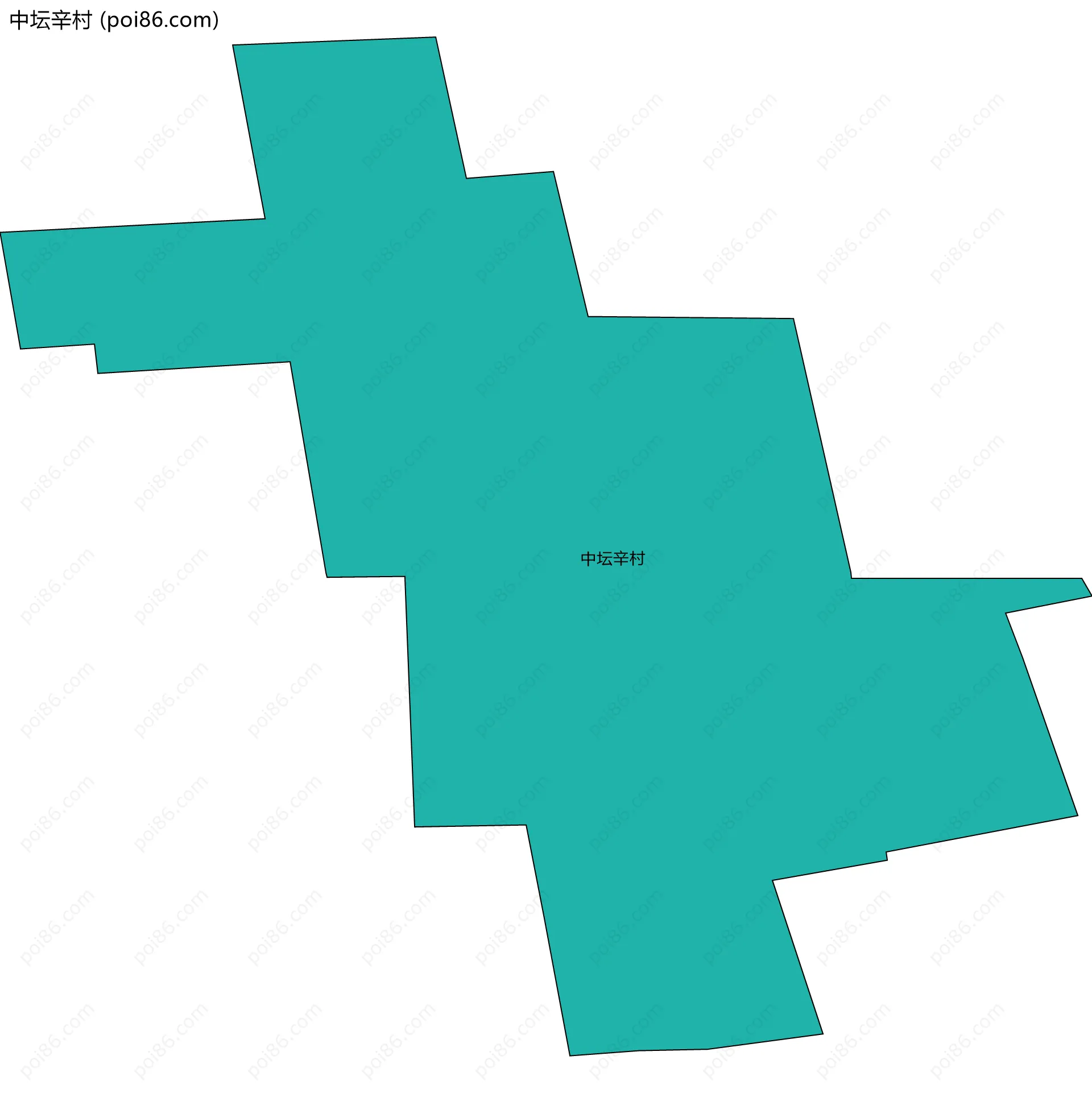 中坛辛村边界地图