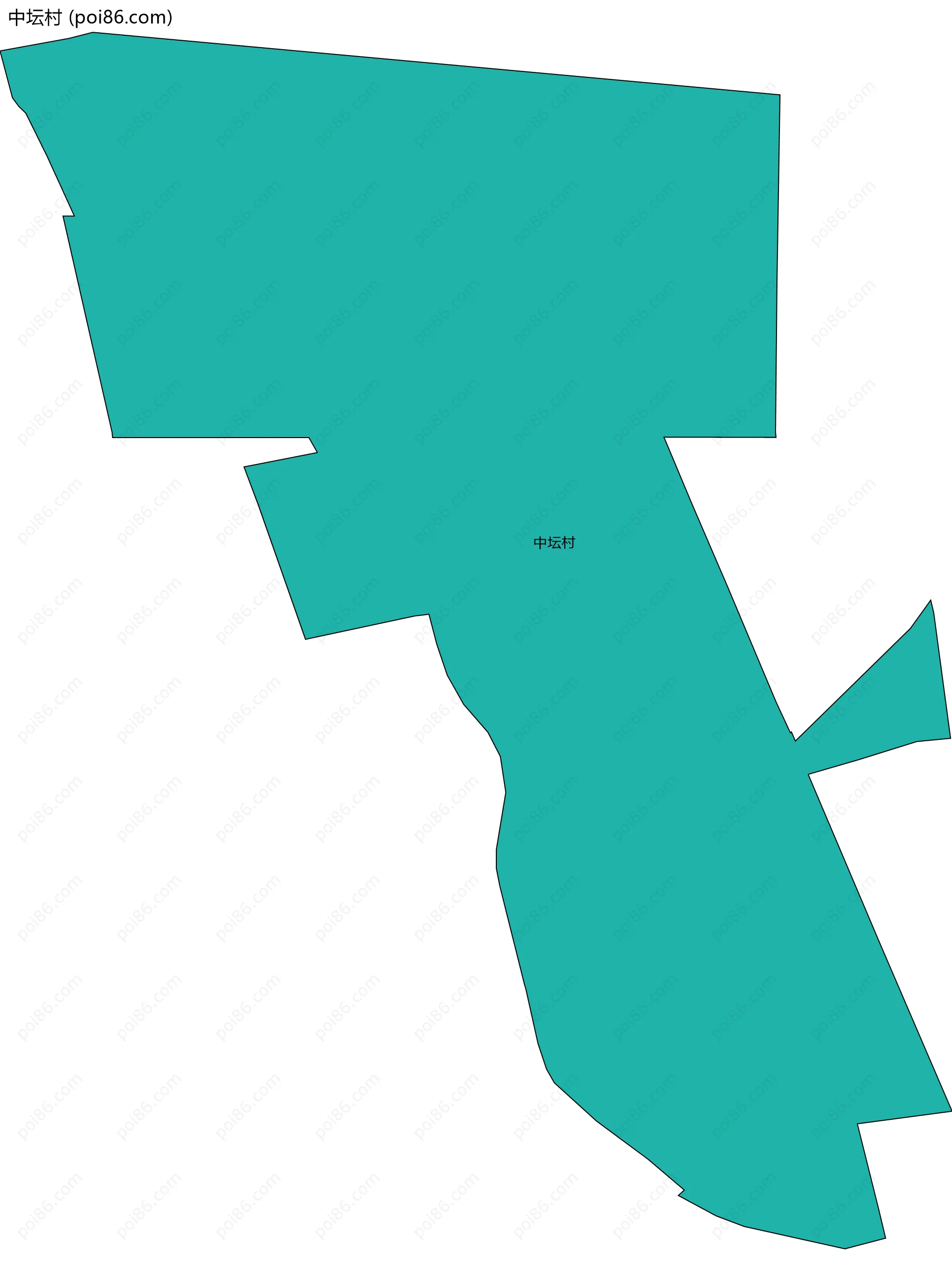 中坛村边界地图