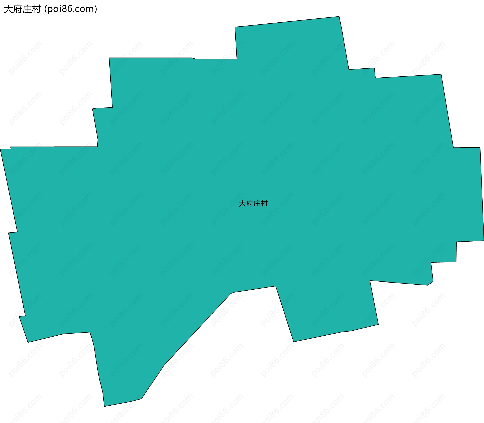 大府庄村边界地图
