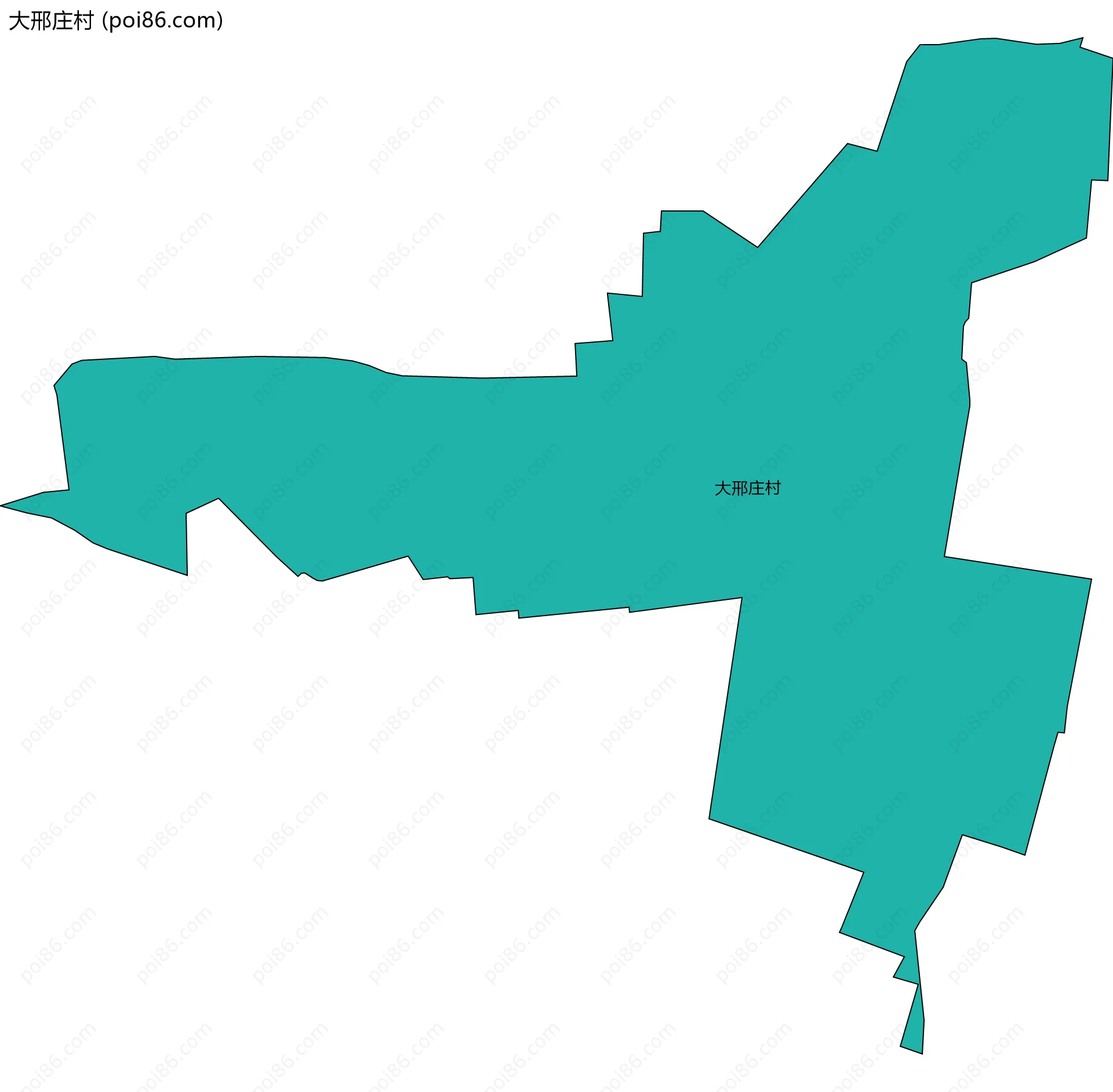 大邢庄村边界地图