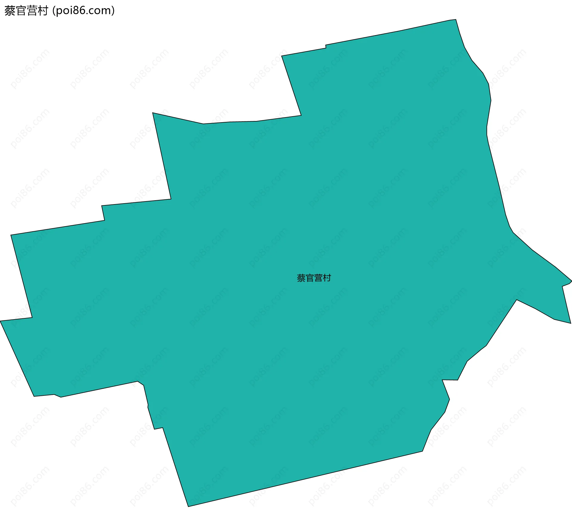 蔡官营村边界地图