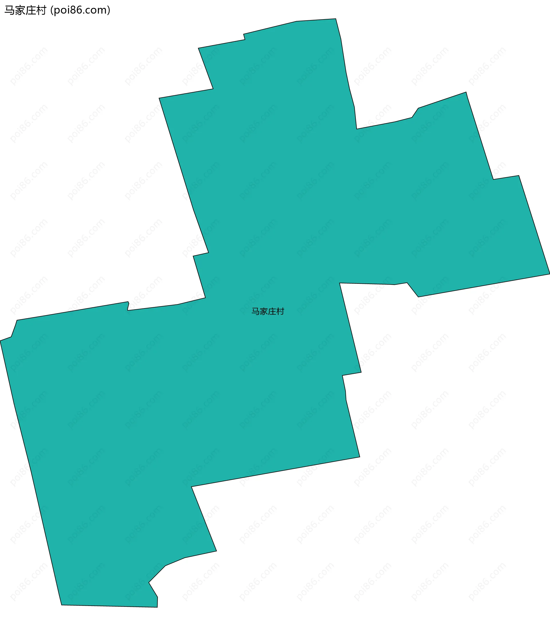 马家庄村边界地图