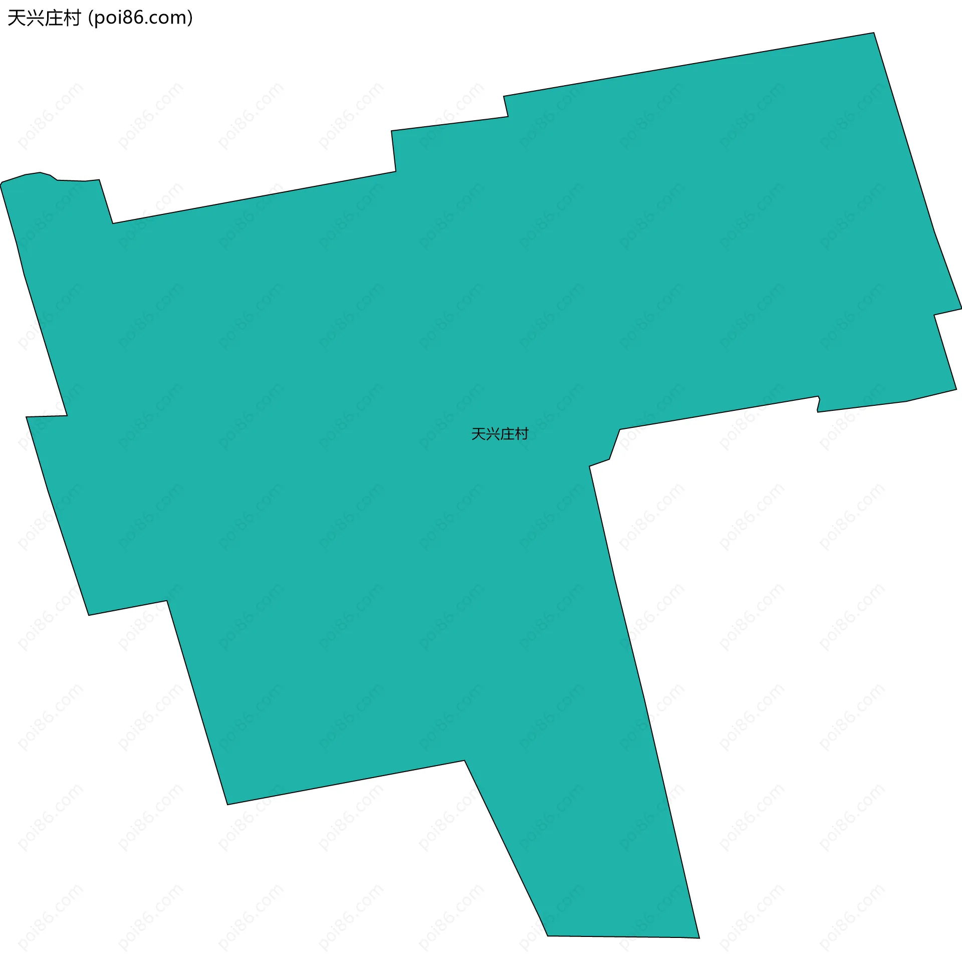 天兴庄村边界地图