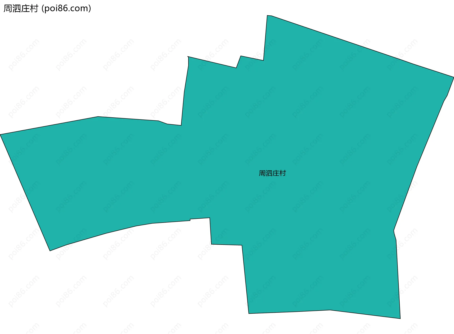 周泗庄村边界地图