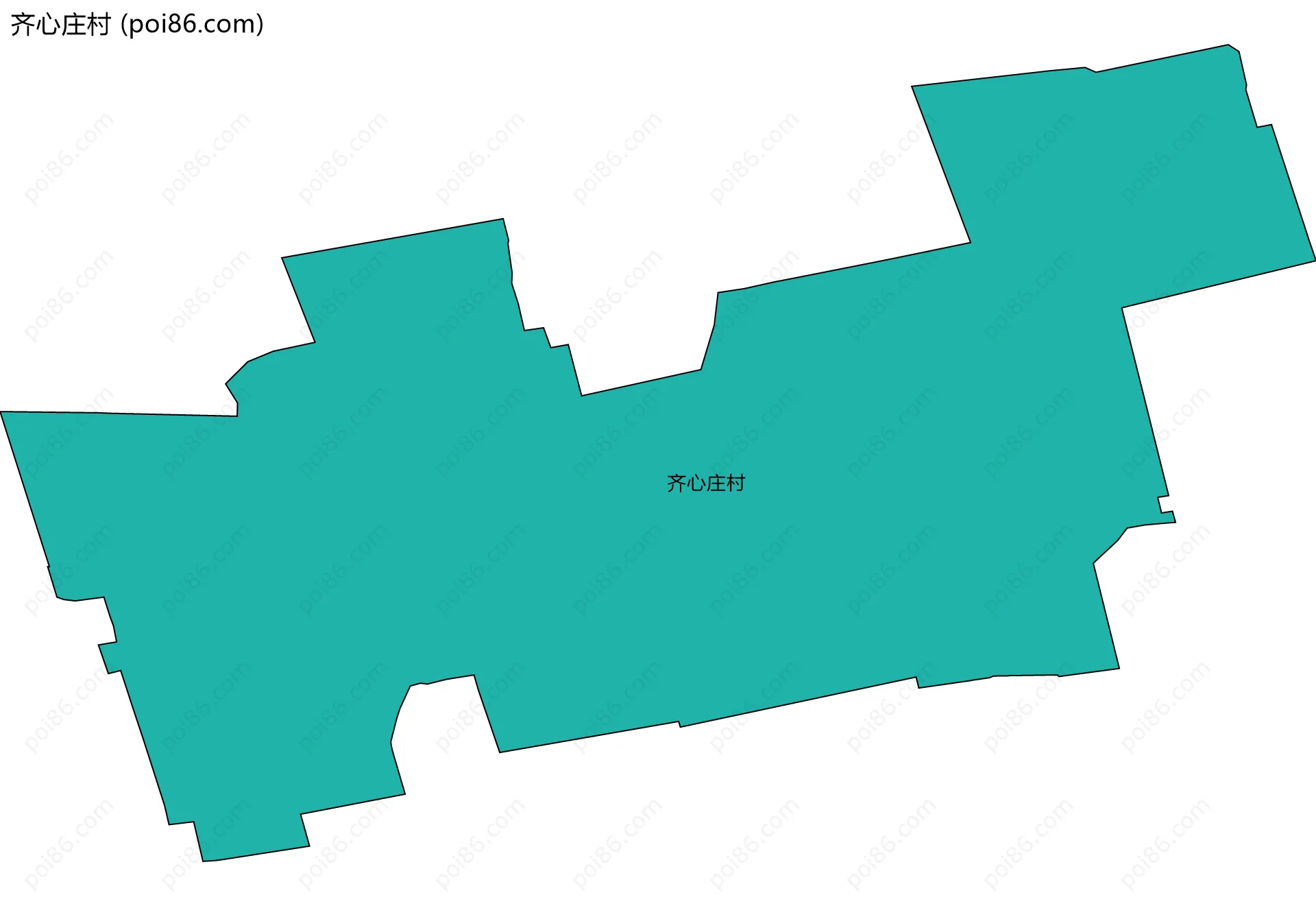 齐心庄村边界地图