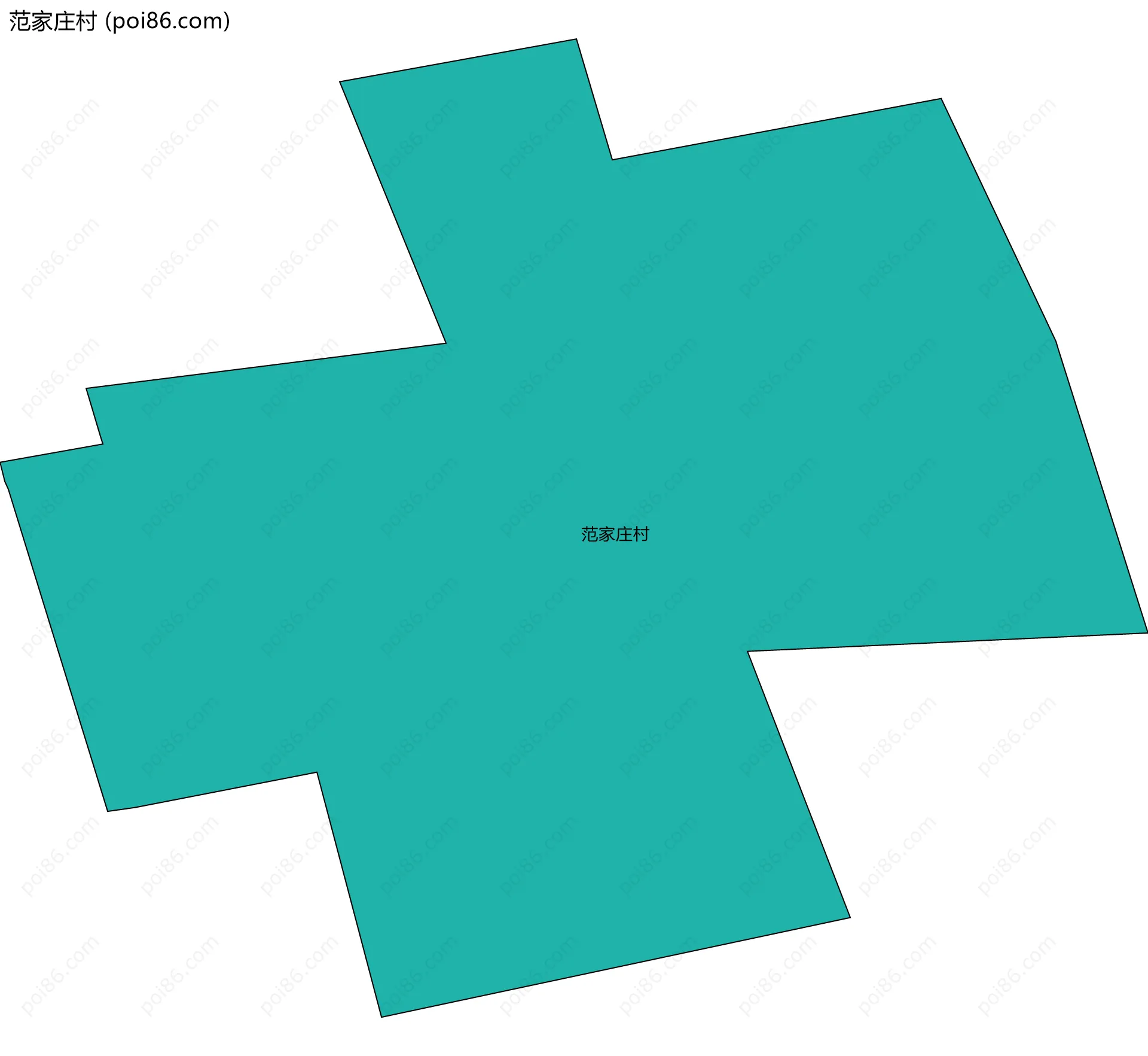 范家庄村边界地图